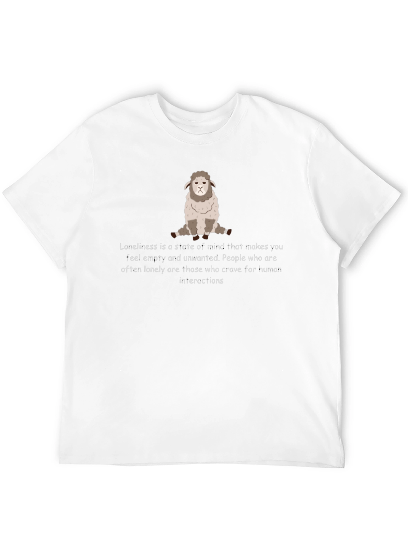 Sad Sheep T-Shirt - Loneliness Graphic Tee