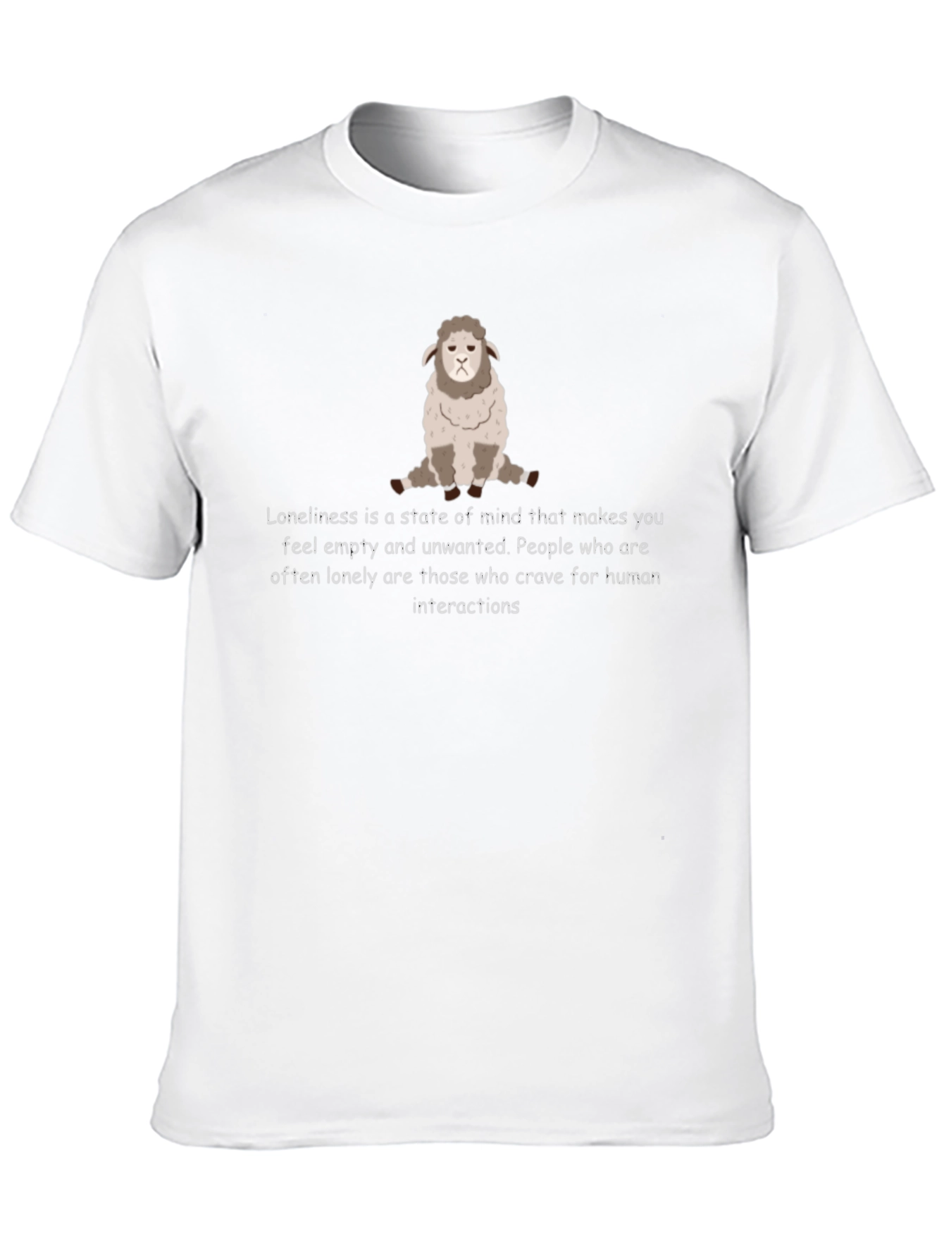 Sad Sheep T-Shirt - Loneliness Graphic Tee