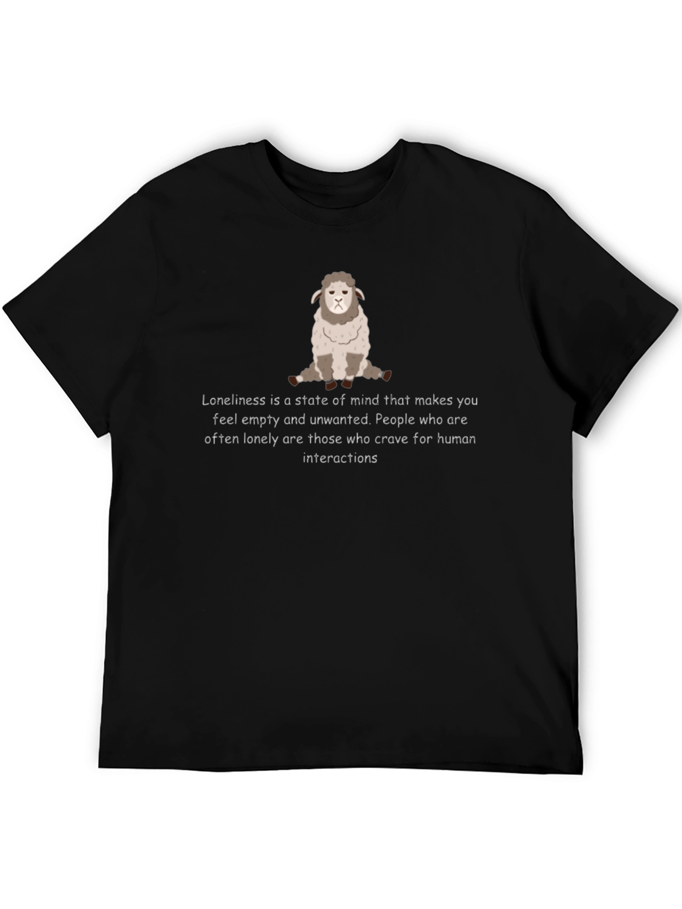 Sad Sheep T-Shirt - Loneliness Graphic Tee