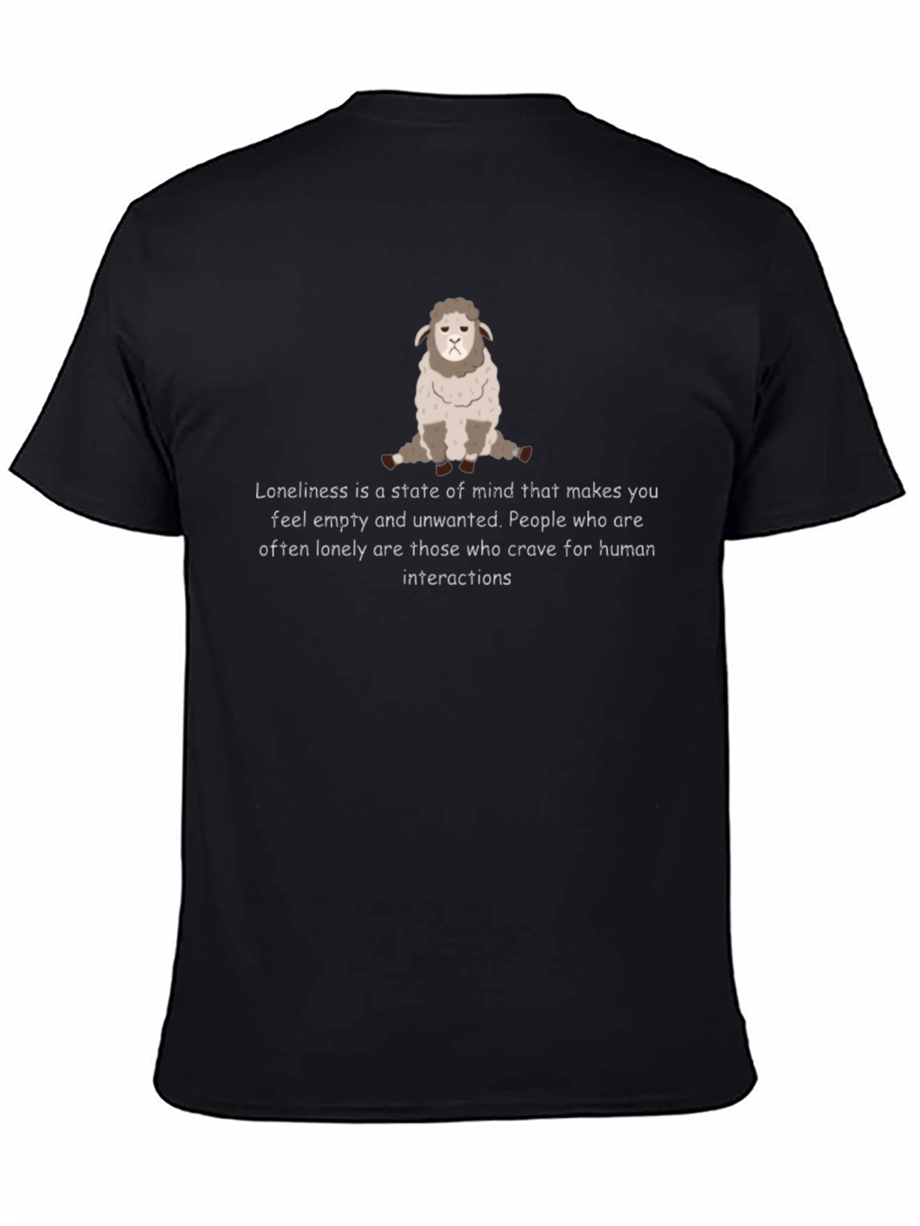 Sad Sheep T-Shirt - Loneliness Graphic Tee