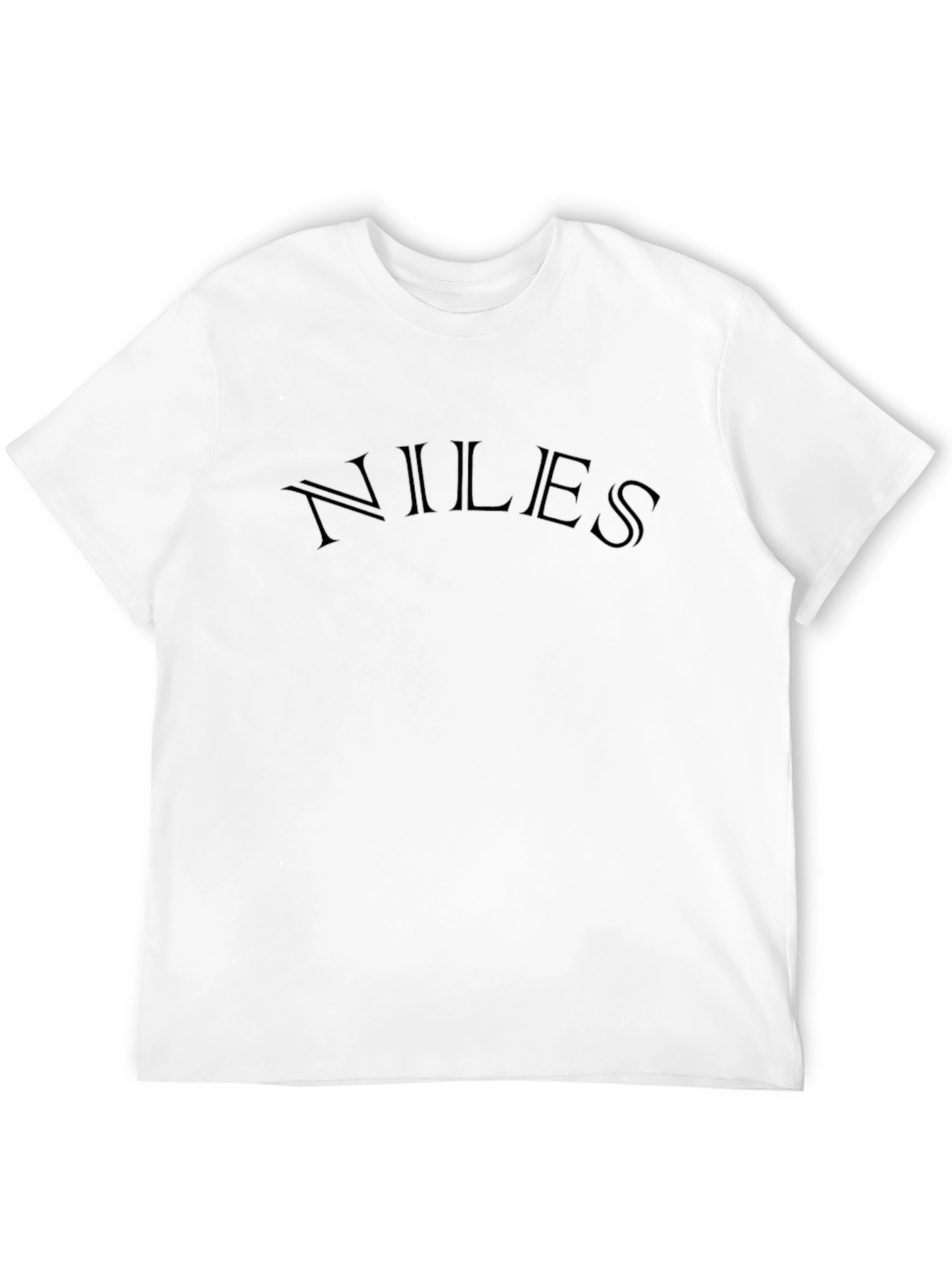 Mens Black Niles Graphic Tee - Casual Style