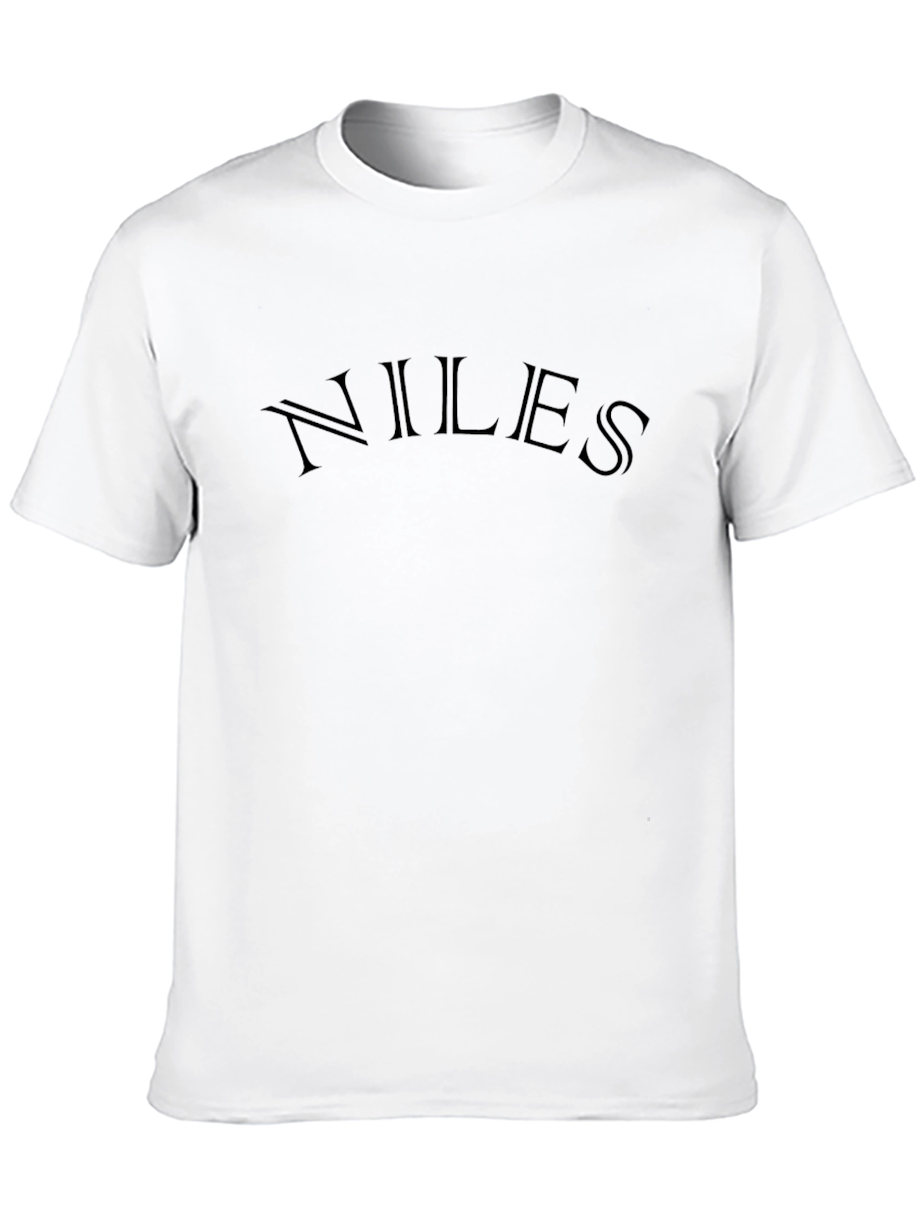 Mens Black Niles Graphic Tee - Casual Style