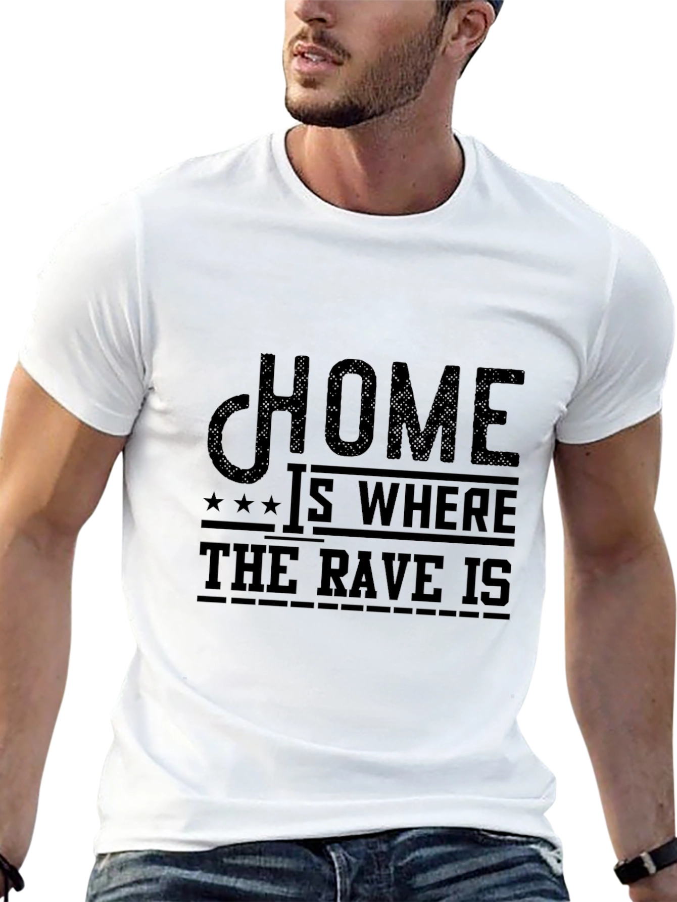 Home is Where the Rave Is Black T-Shirt