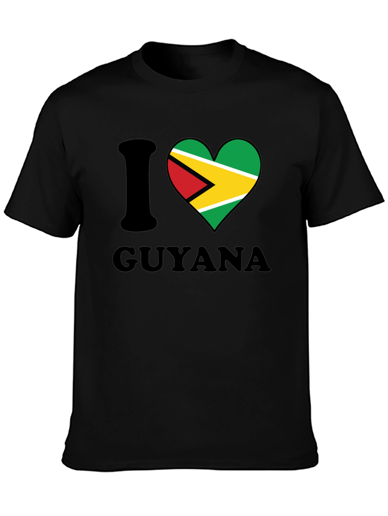 I Heart Guyana T-Shirt - Guyana Flag Design