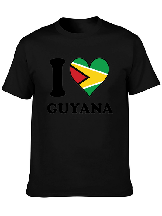 I Heart Guyana T-Shirt - Guyana Flag Design