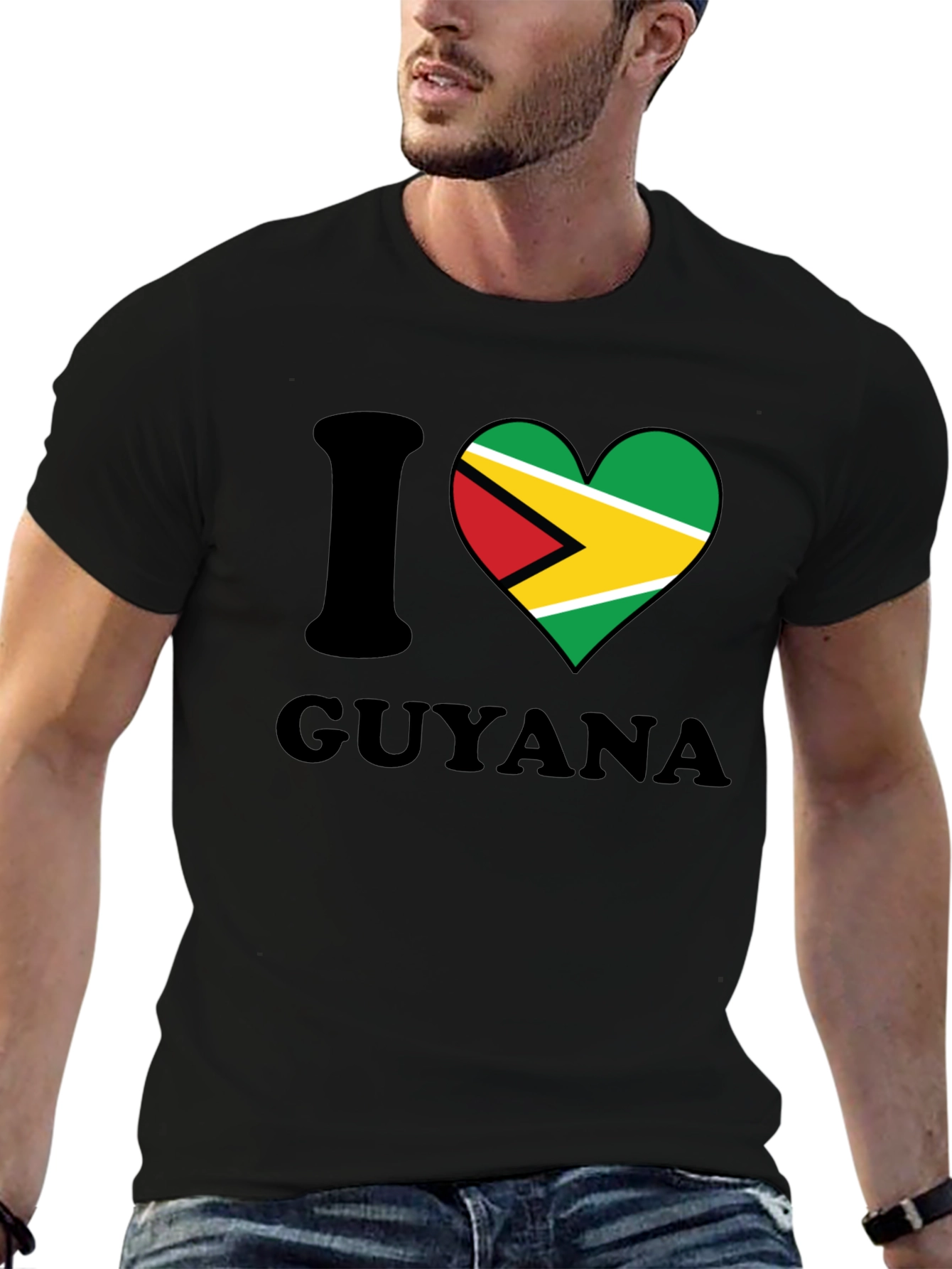 I Heart Guyana T-Shirt - Guyana Flag Design