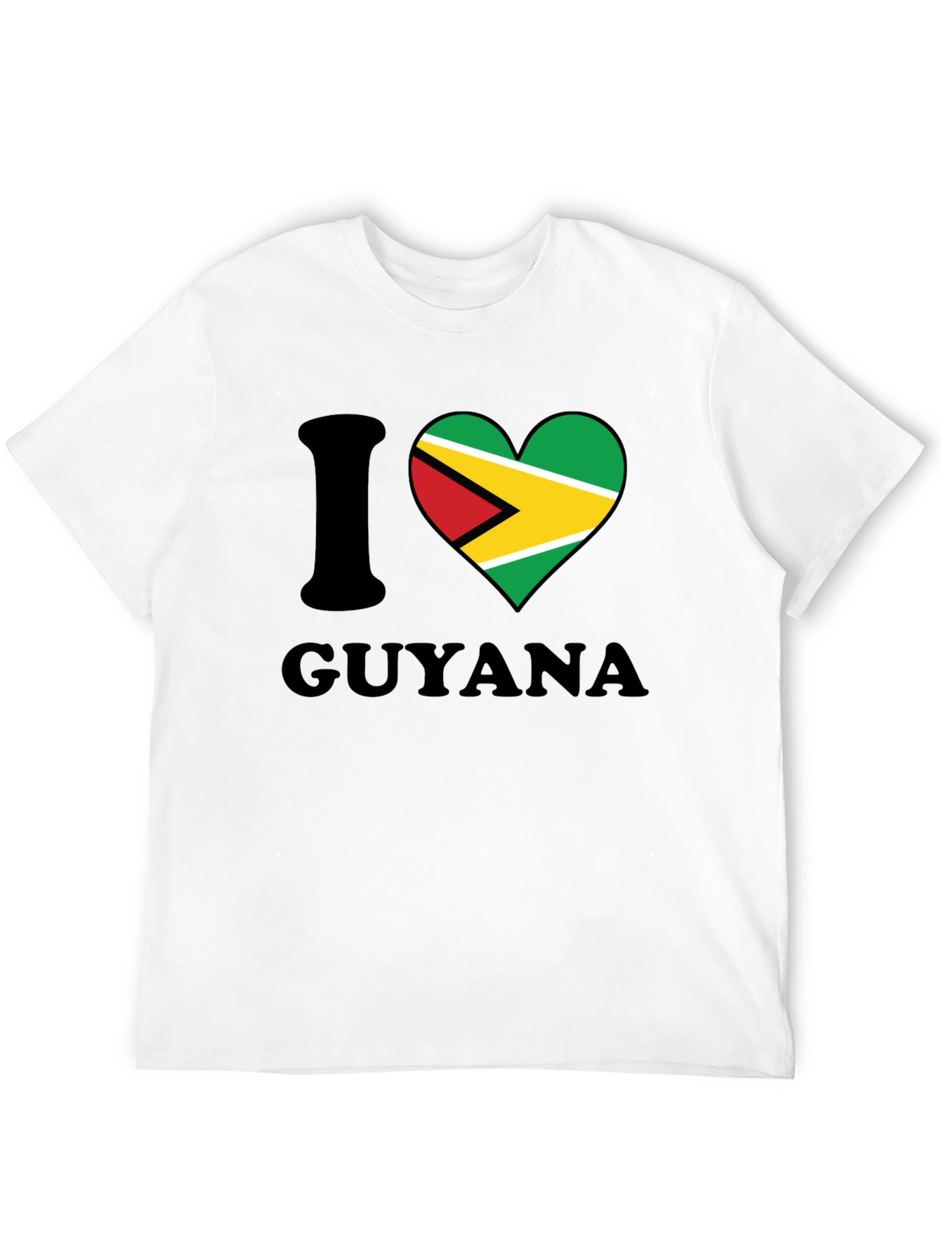 I Heart Guyana T-Shirt - Guyana Flag Design