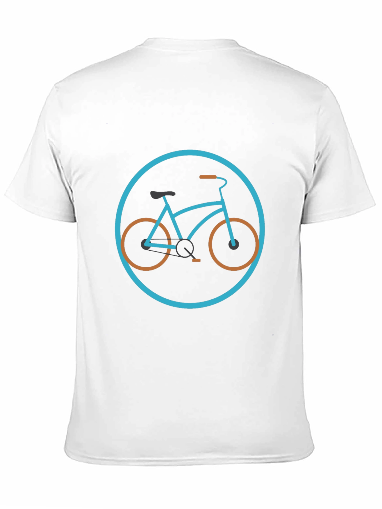 Stylish Bicycle Graphic Tee - Black Cotton Blend