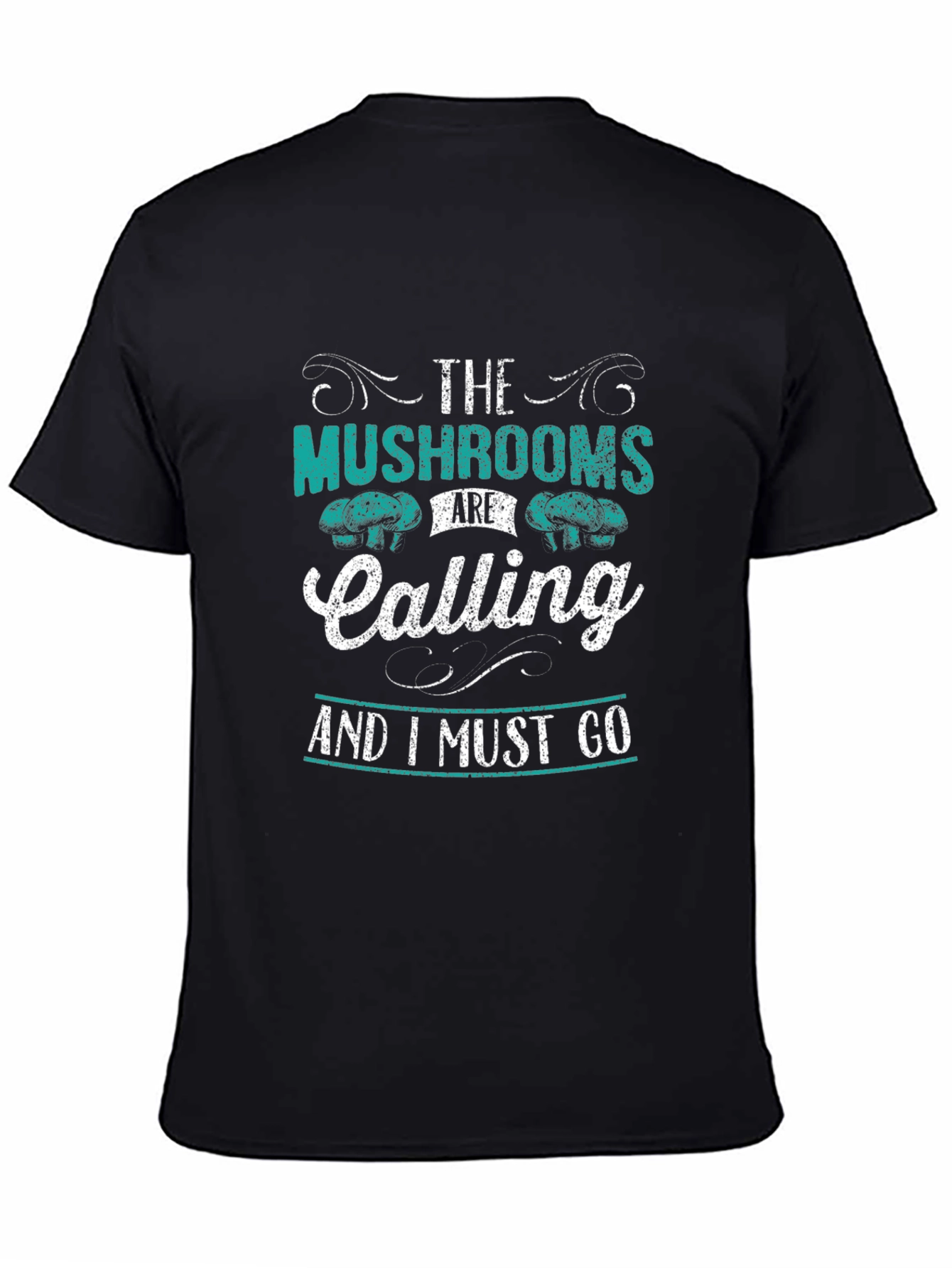 Mushroom Calling Graphic Tee - Black