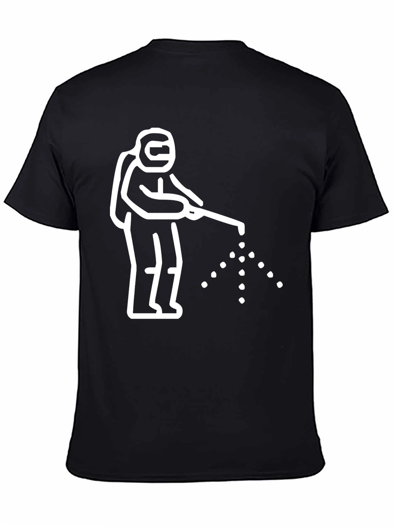 Hazmat Spray T-Shirt - Black Cotton Graphic Tee