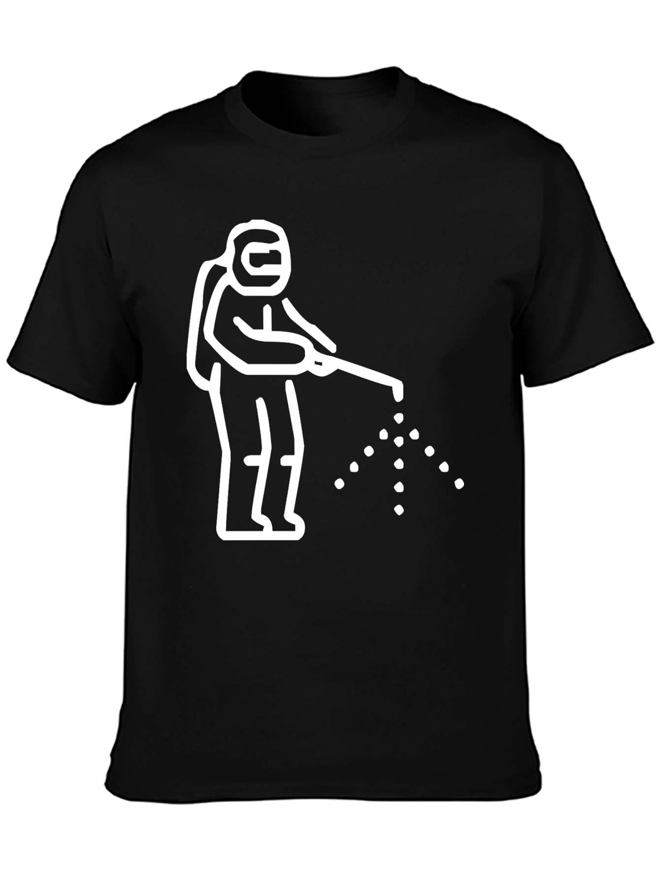 Hazmat Spray T-Shirt - Black Cotton Graphic Tee