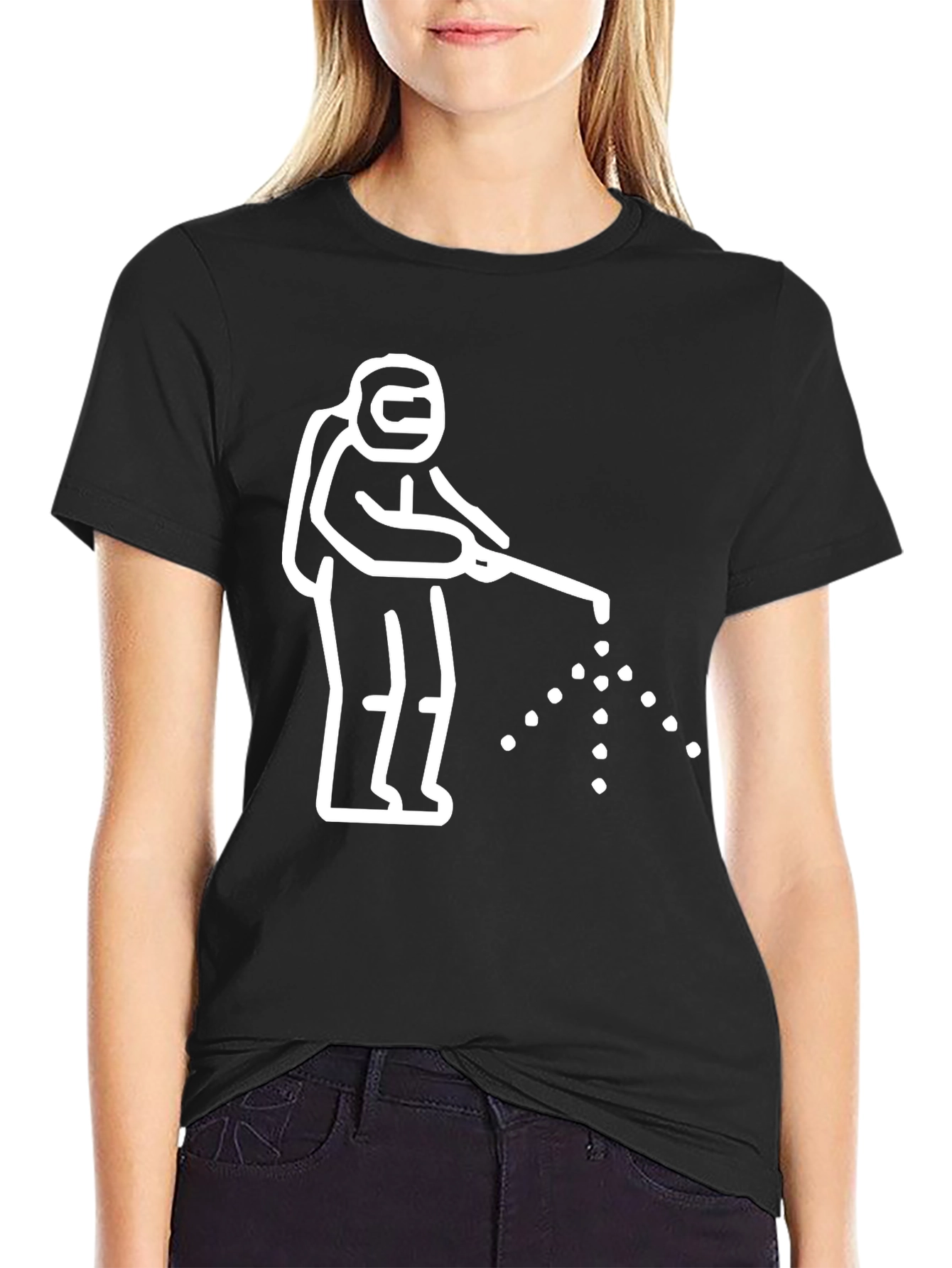 Hazmat Spray T-Shirt - Black Cotton Graphic Tee