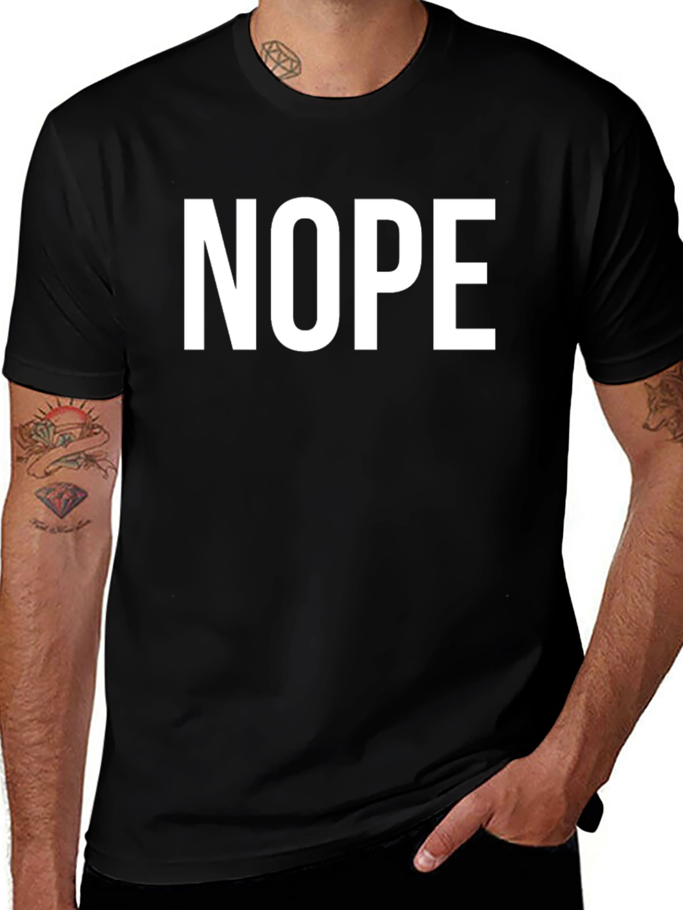 Nope Graphic Tee - Classic Fit Cotton T-Shirt