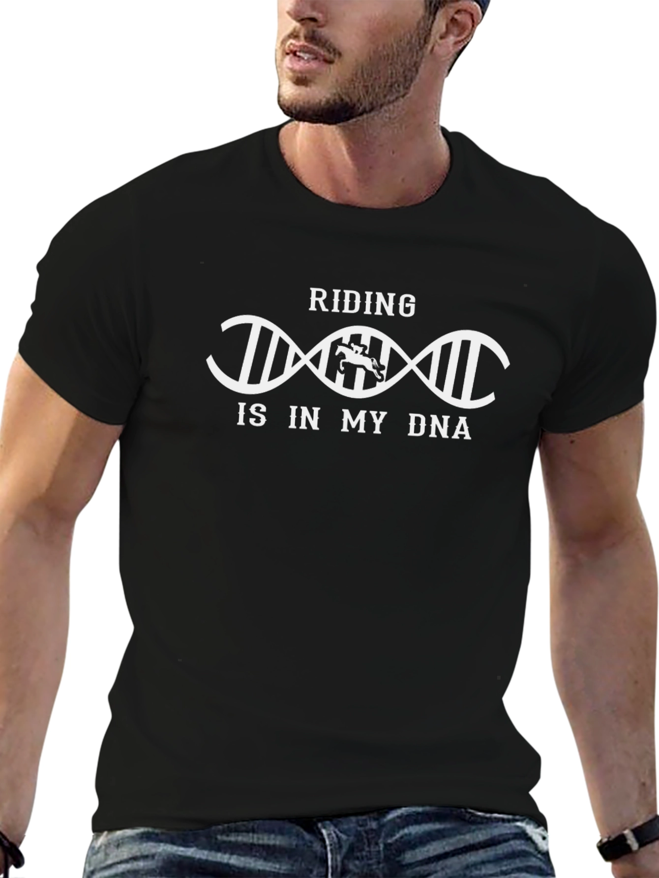 Riding is in My DNA Black T-Shirt