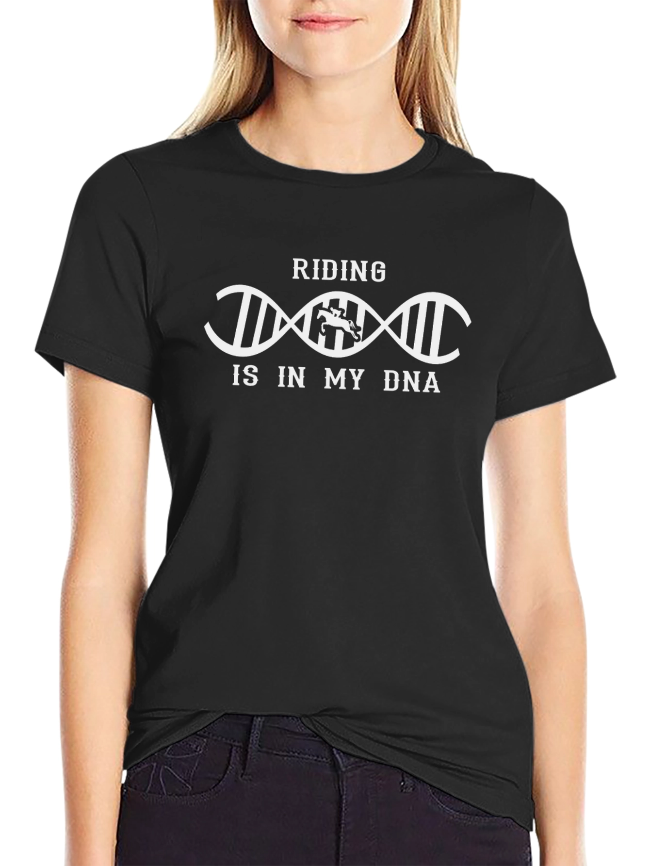Riding is in My DNA Black T-Shirt