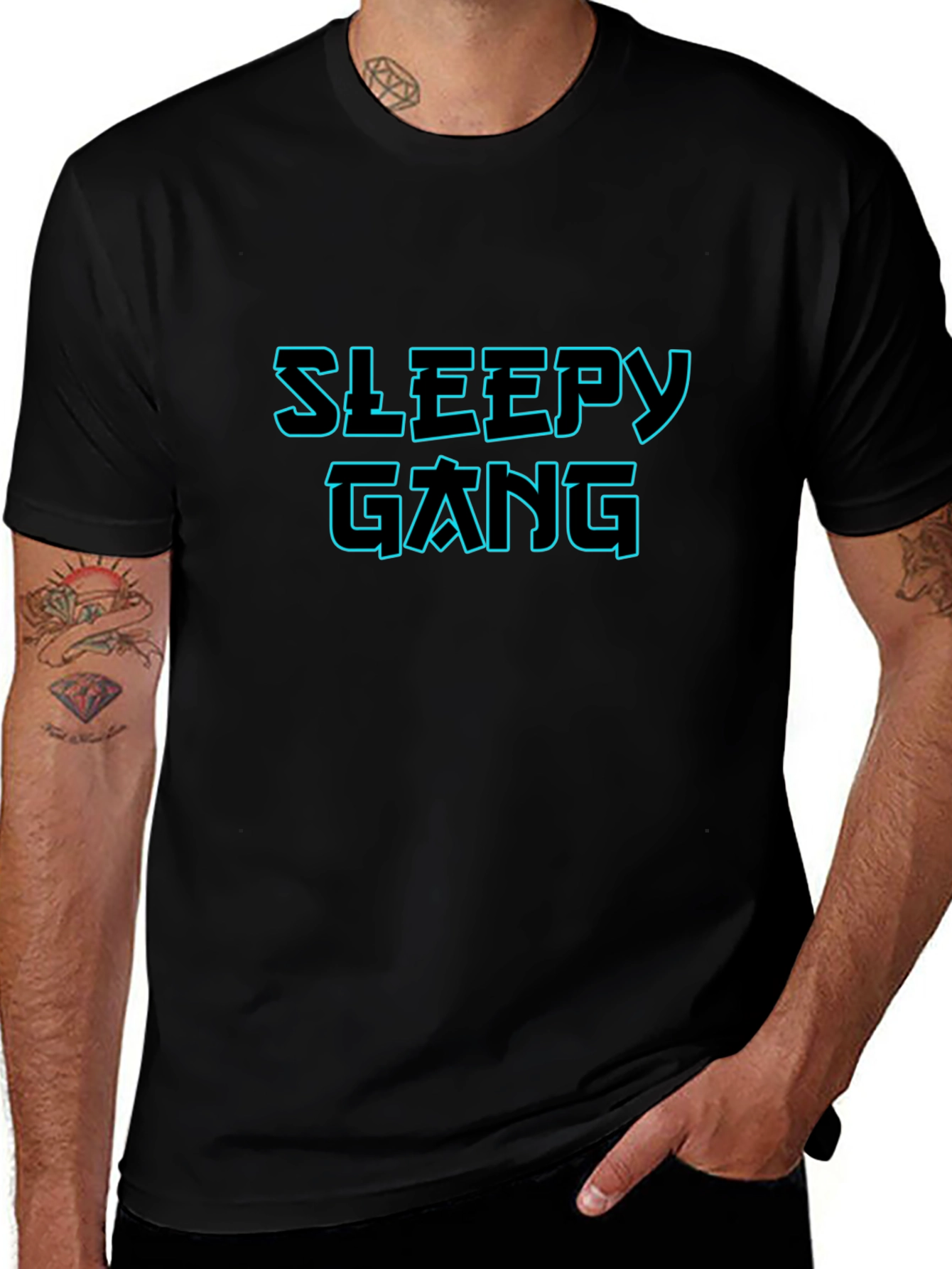 Sleepy Gang Graphic Black T-Shirt