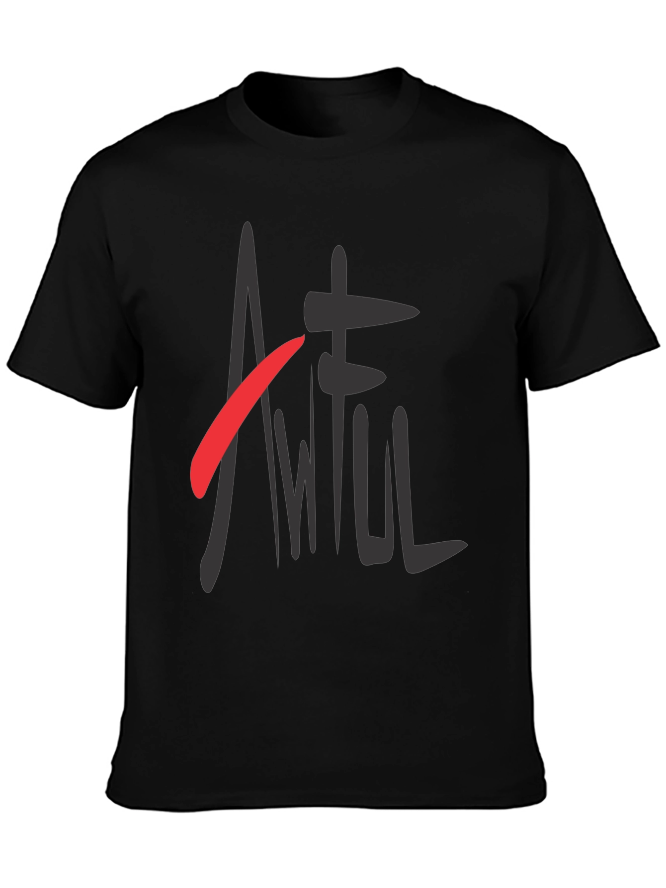Stylish Black T-Shirt with Graphic Print