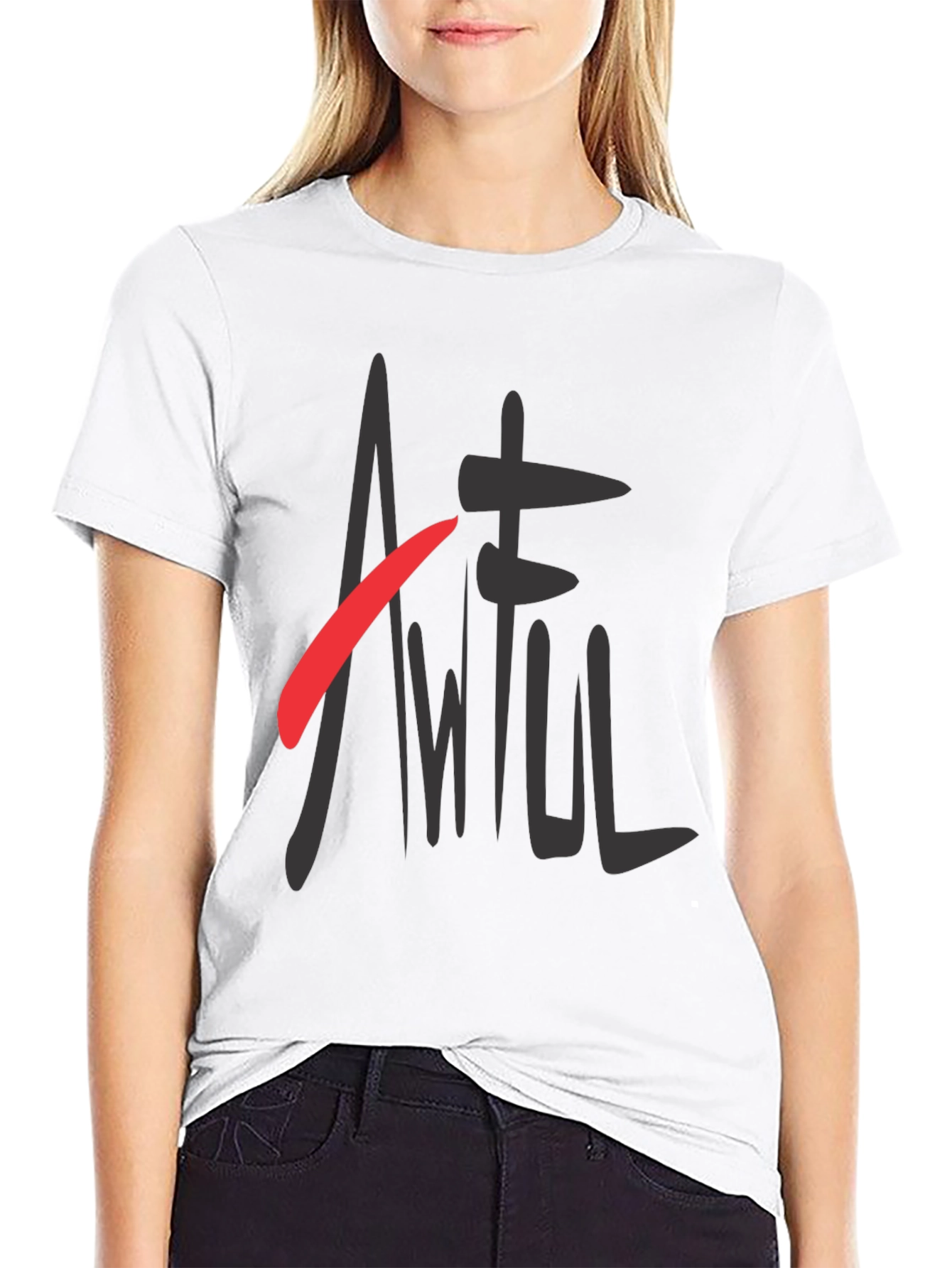 Stylish Black T-Shirt with Graphic Print