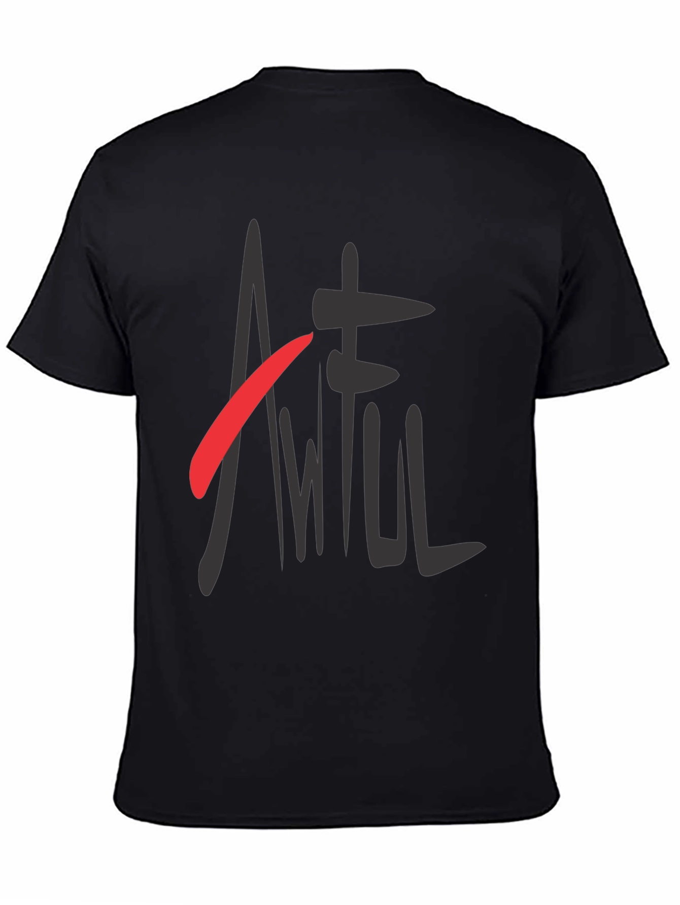 Stylish Black T-Shirt with Graphic Print