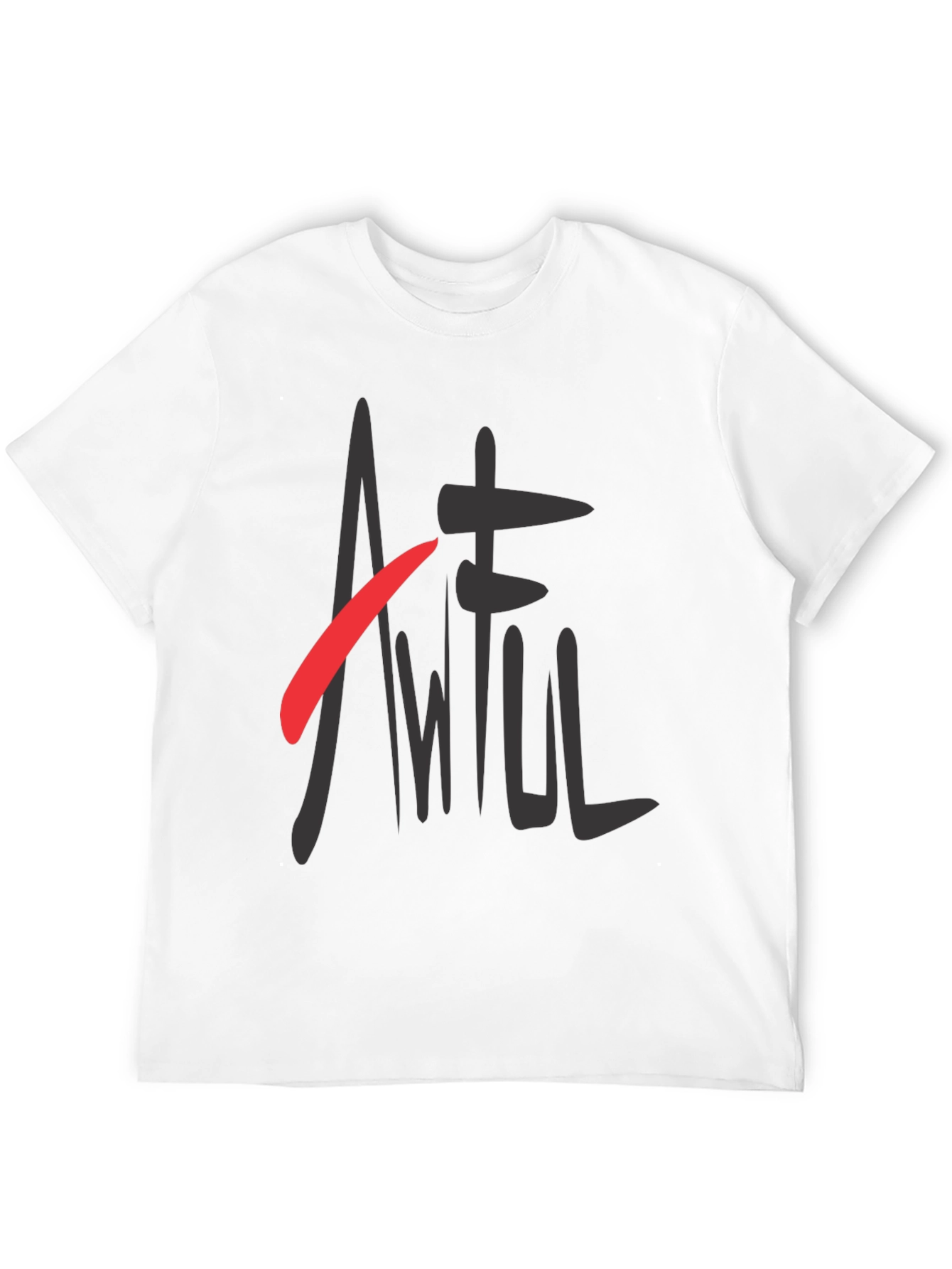 Stylish Black T-Shirt with Graphic Print