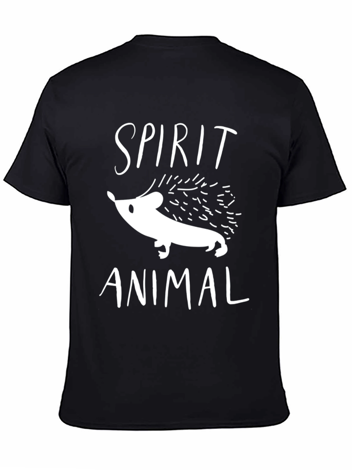 Spirit Animal Hedgehog Black T-Shirt