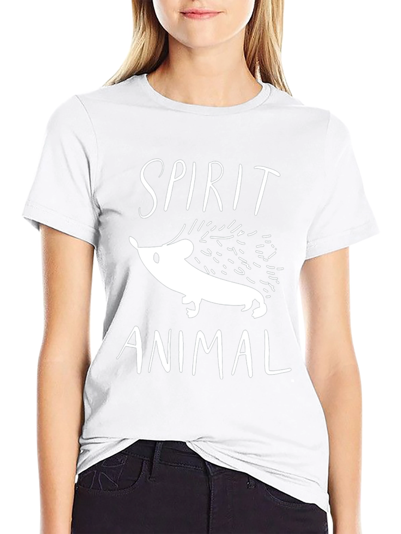 Spirit Animal Hedgehog Black T-Shirt