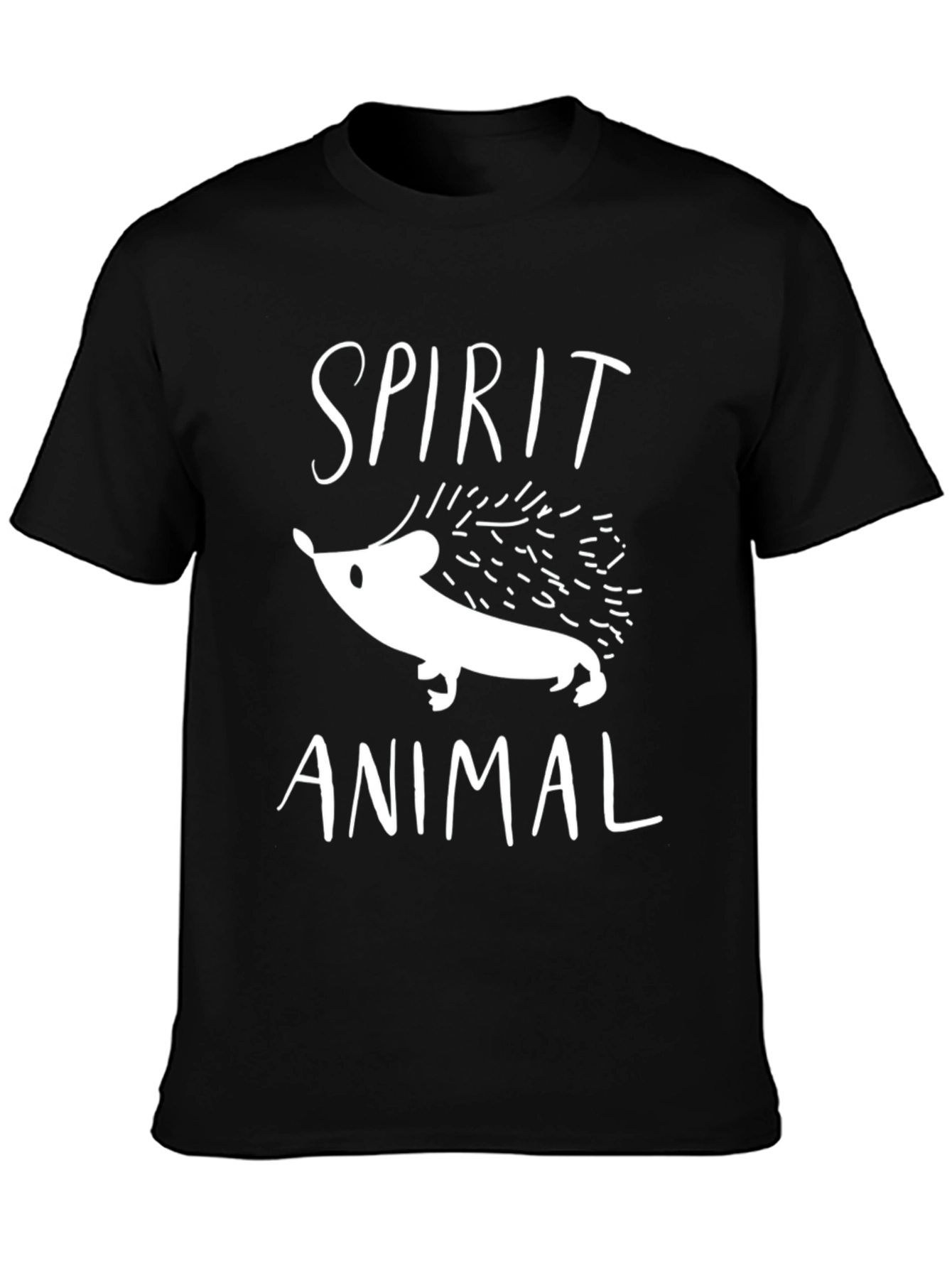 Spirit Animal Hedgehog Black T-Shirt