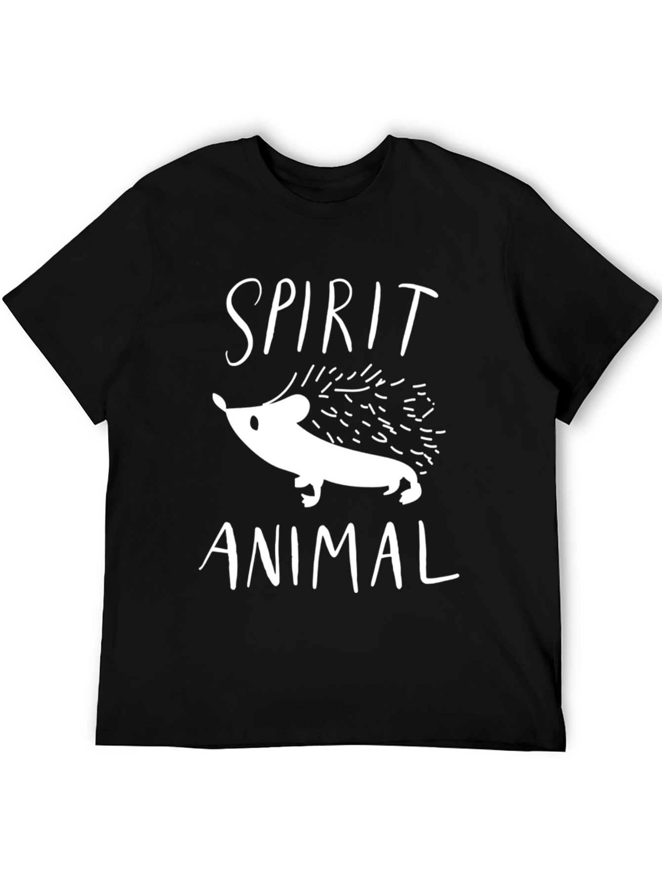 Spirit Animal Hedgehog Black T-Shirt