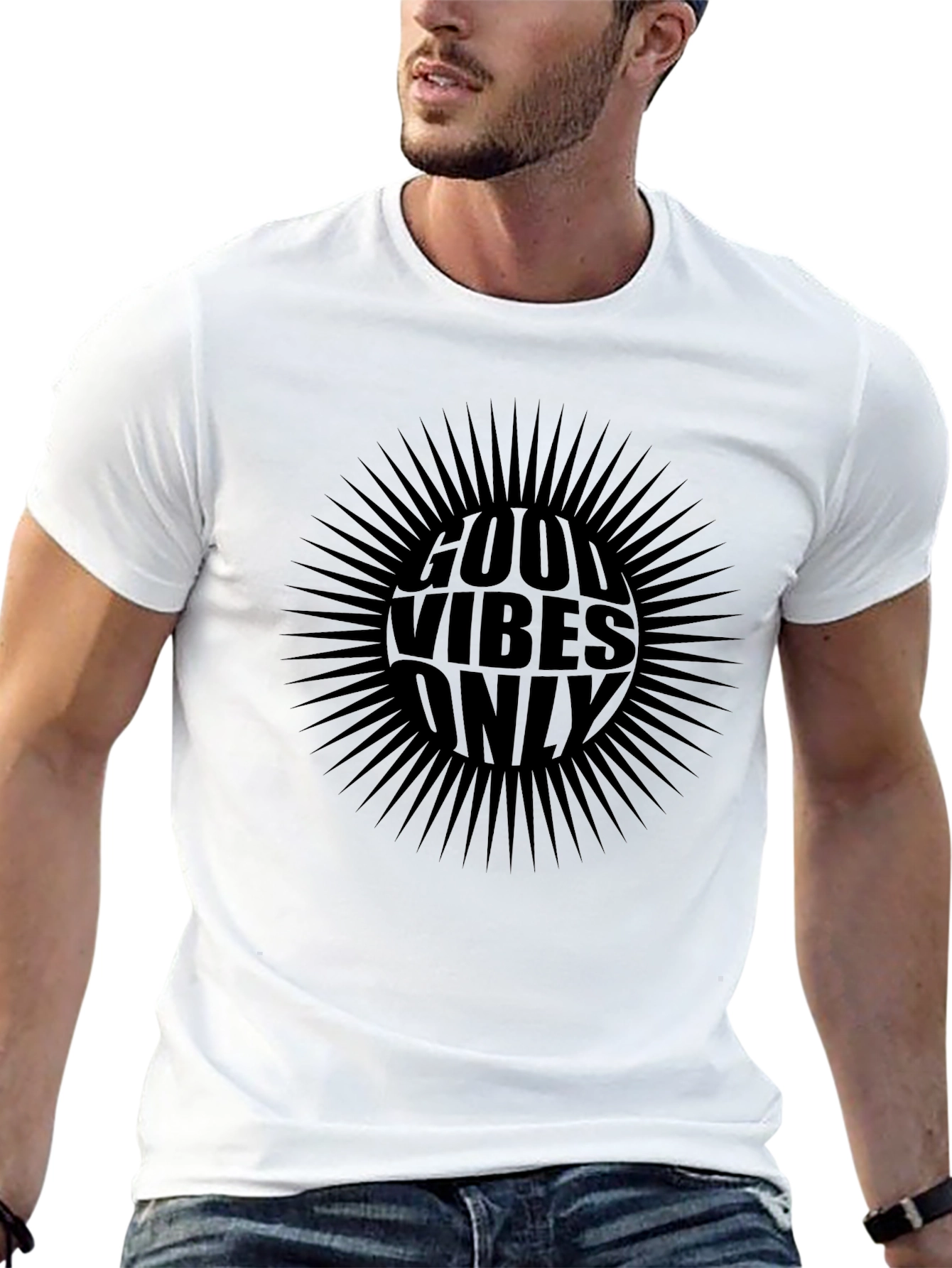 Good Vibes Only Graphic Tee - Mens Black T-Shirt