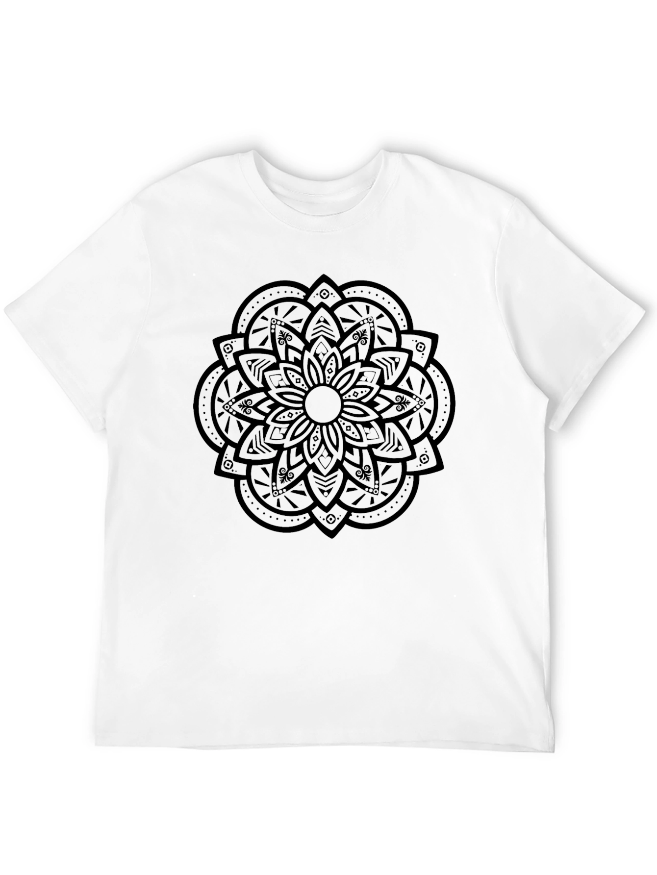 Mandala Graphic Print Black T-Shirt