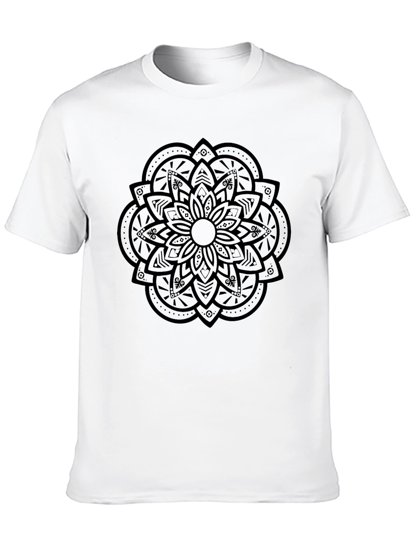 Mandala Graphic Print Black T-Shirt