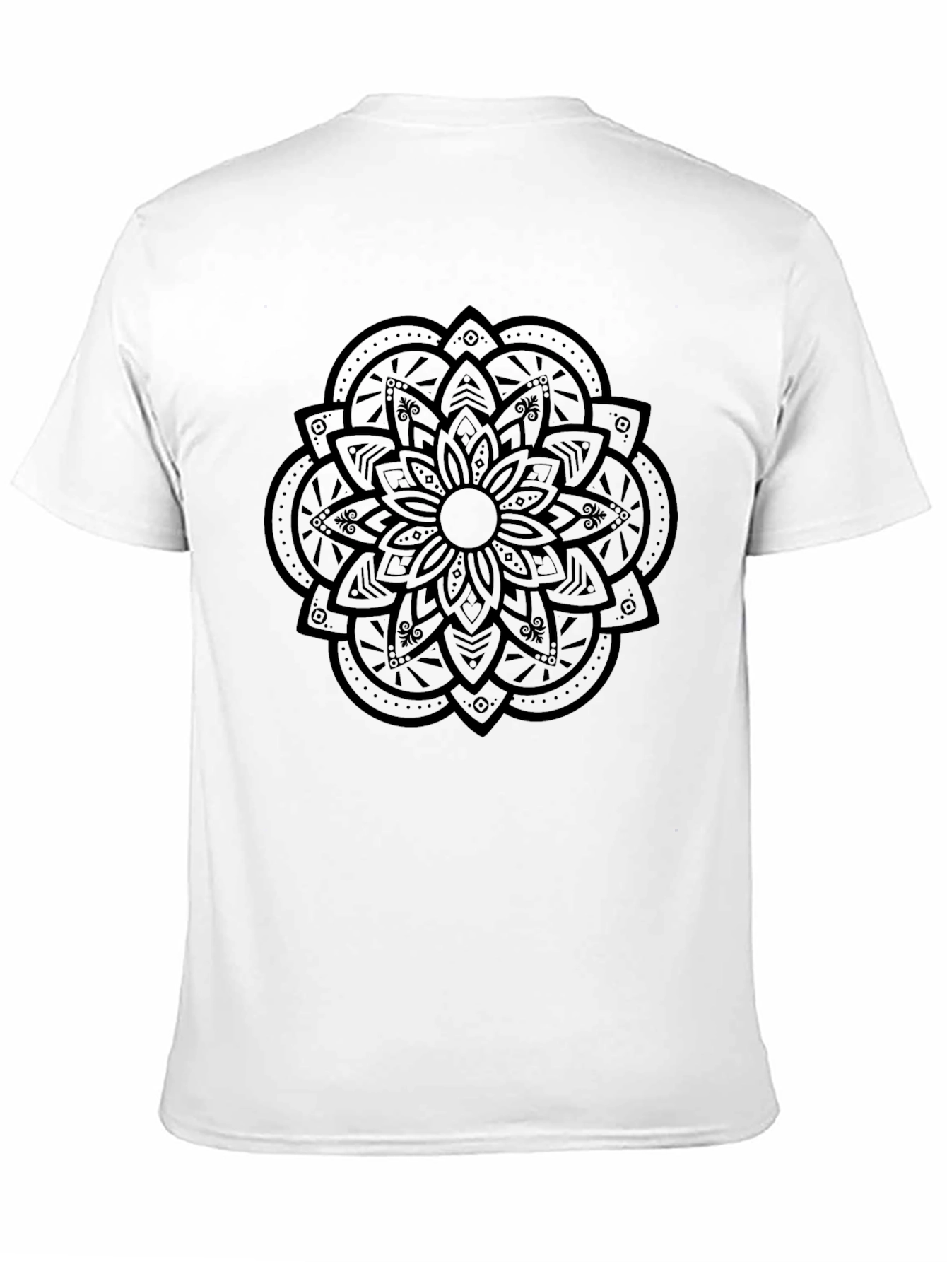 Mandala Graphic Print Black T-Shirt