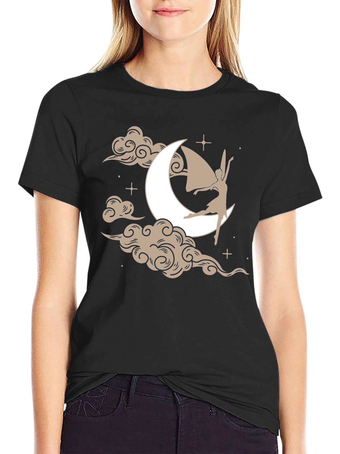 Moon Fairy Graphic Tee - Unique Design