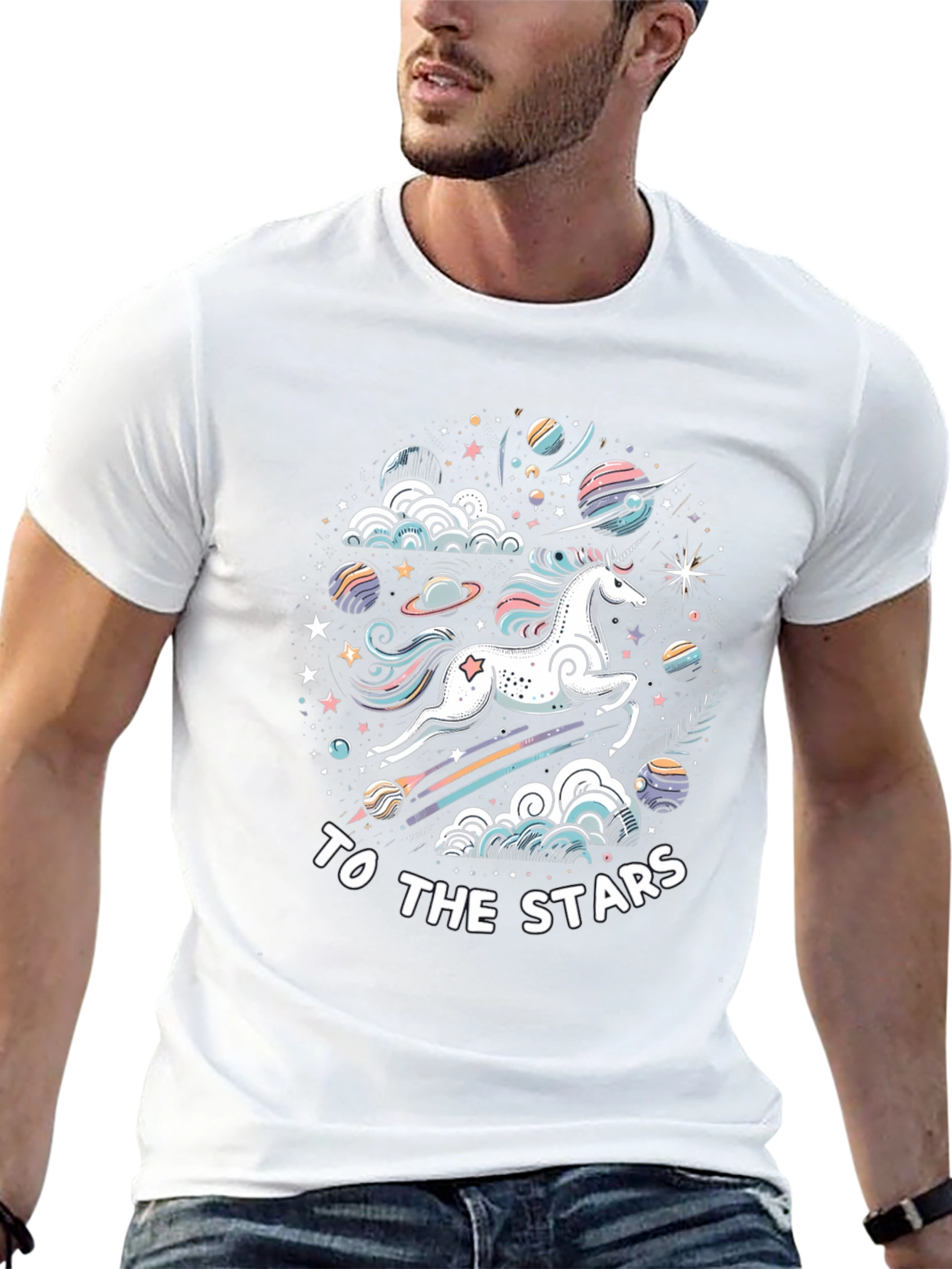 Unicorn To The Stars Graphic T-Shirt