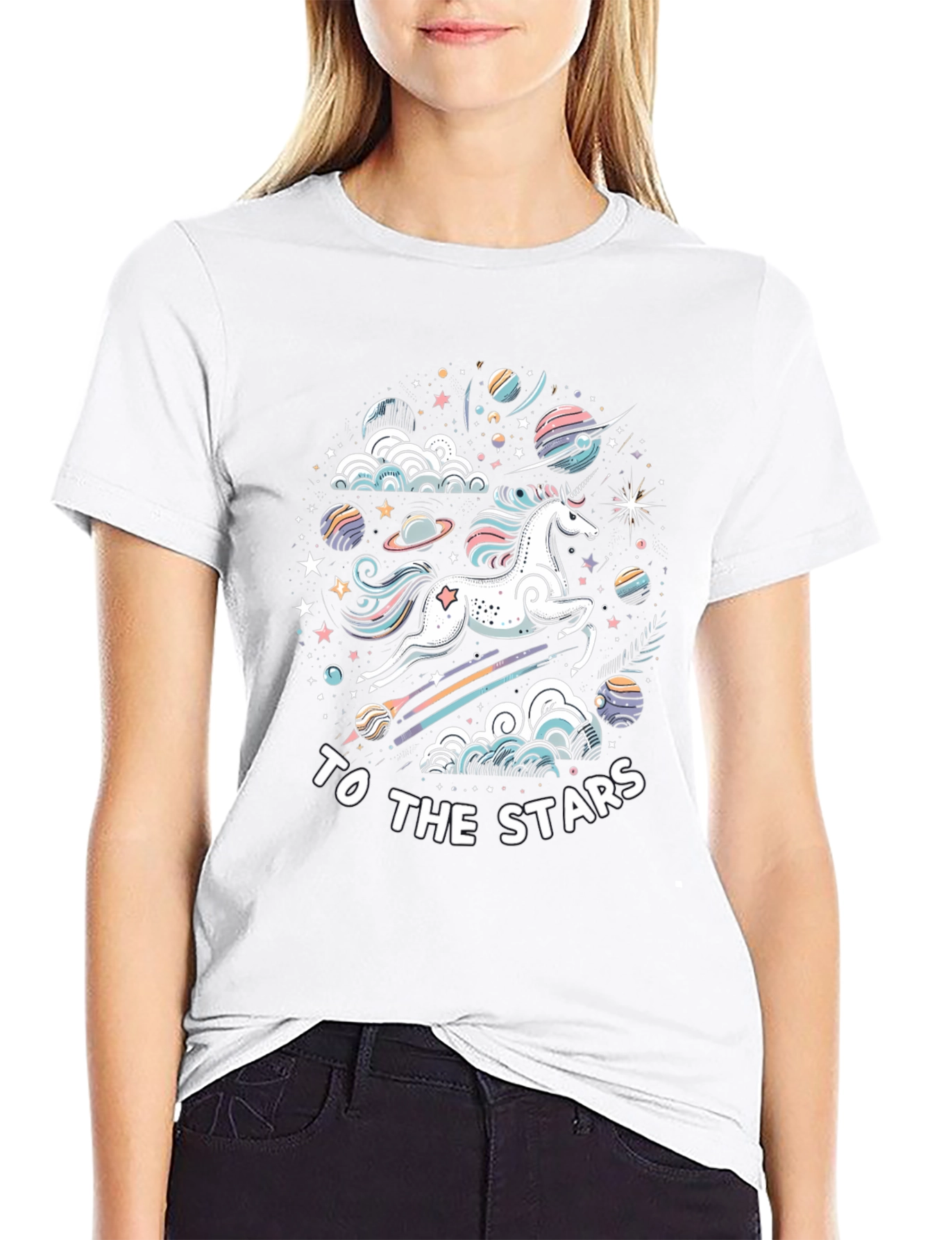 Unicorn To The Stars Graphic T-Shirt