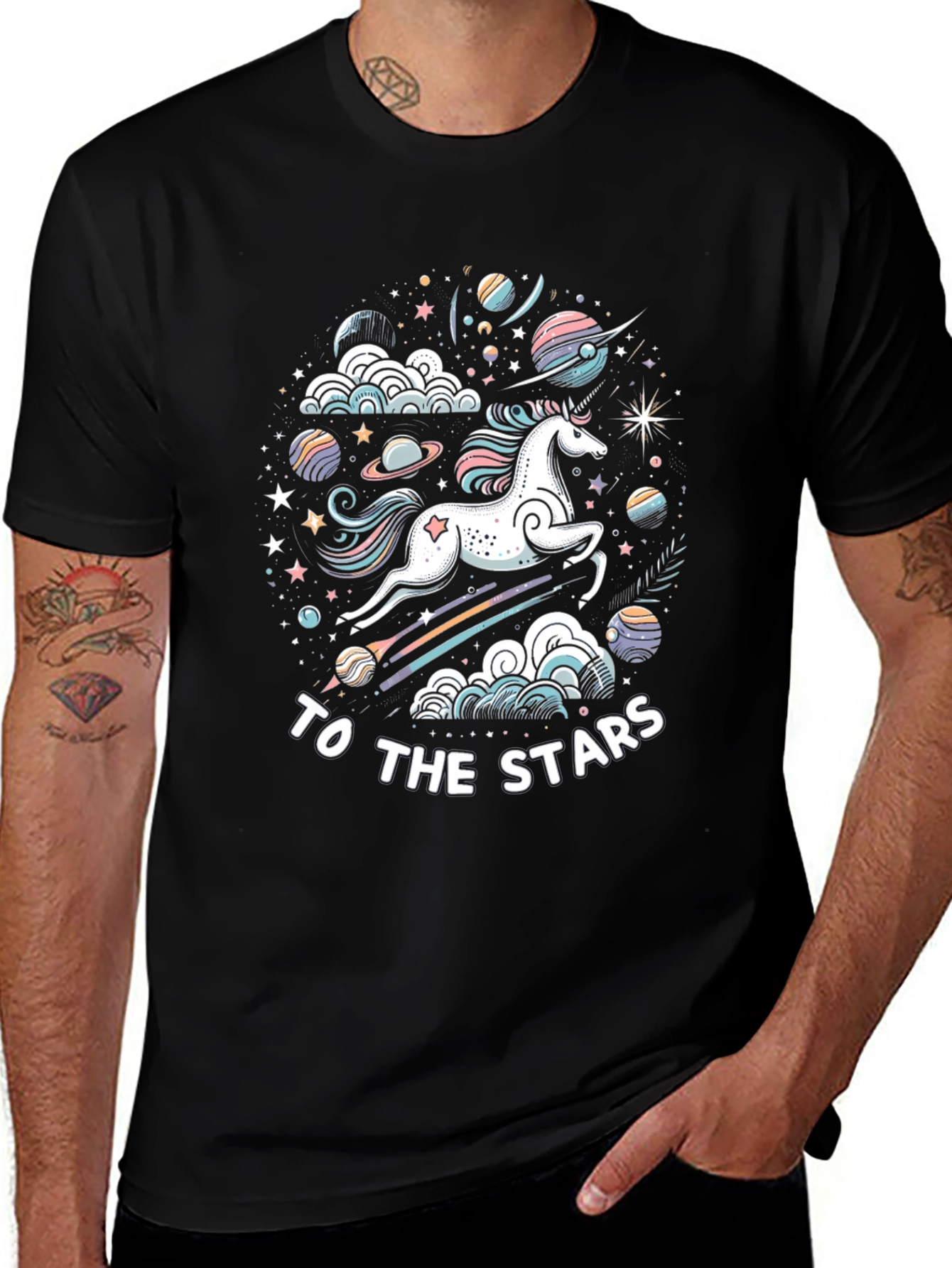 Unicorn To The Stars Graphic T-Shirt