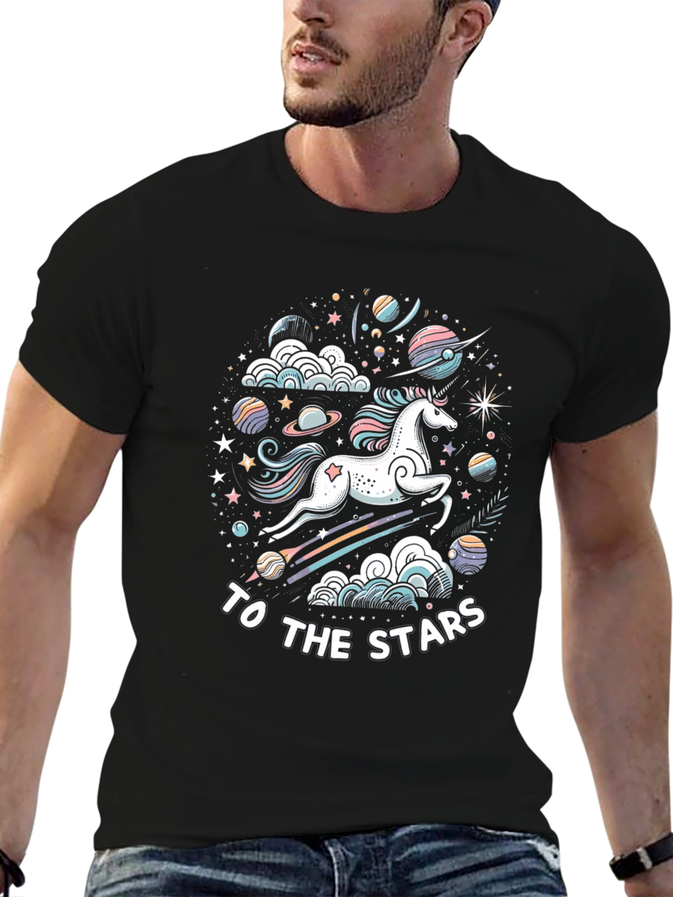 Unicorn To The Stars Graphic T-Shirt