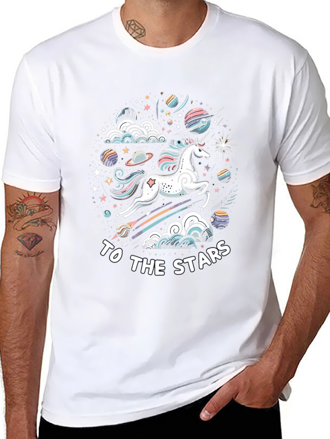 Unicorn To The Stars Graphic T-Shirt