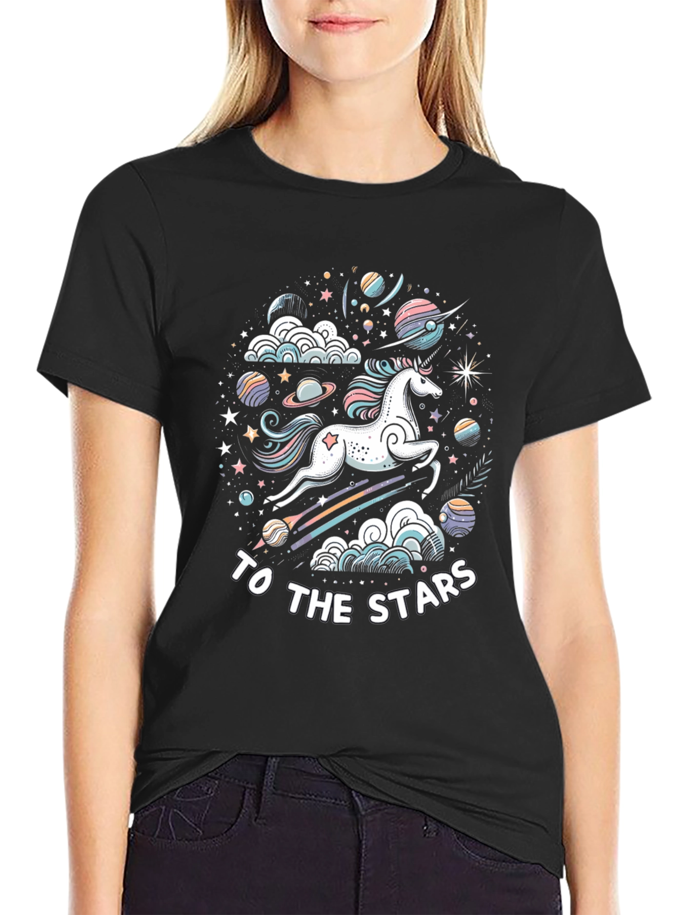 Unicorn To The Stars Graphic T-Shirt