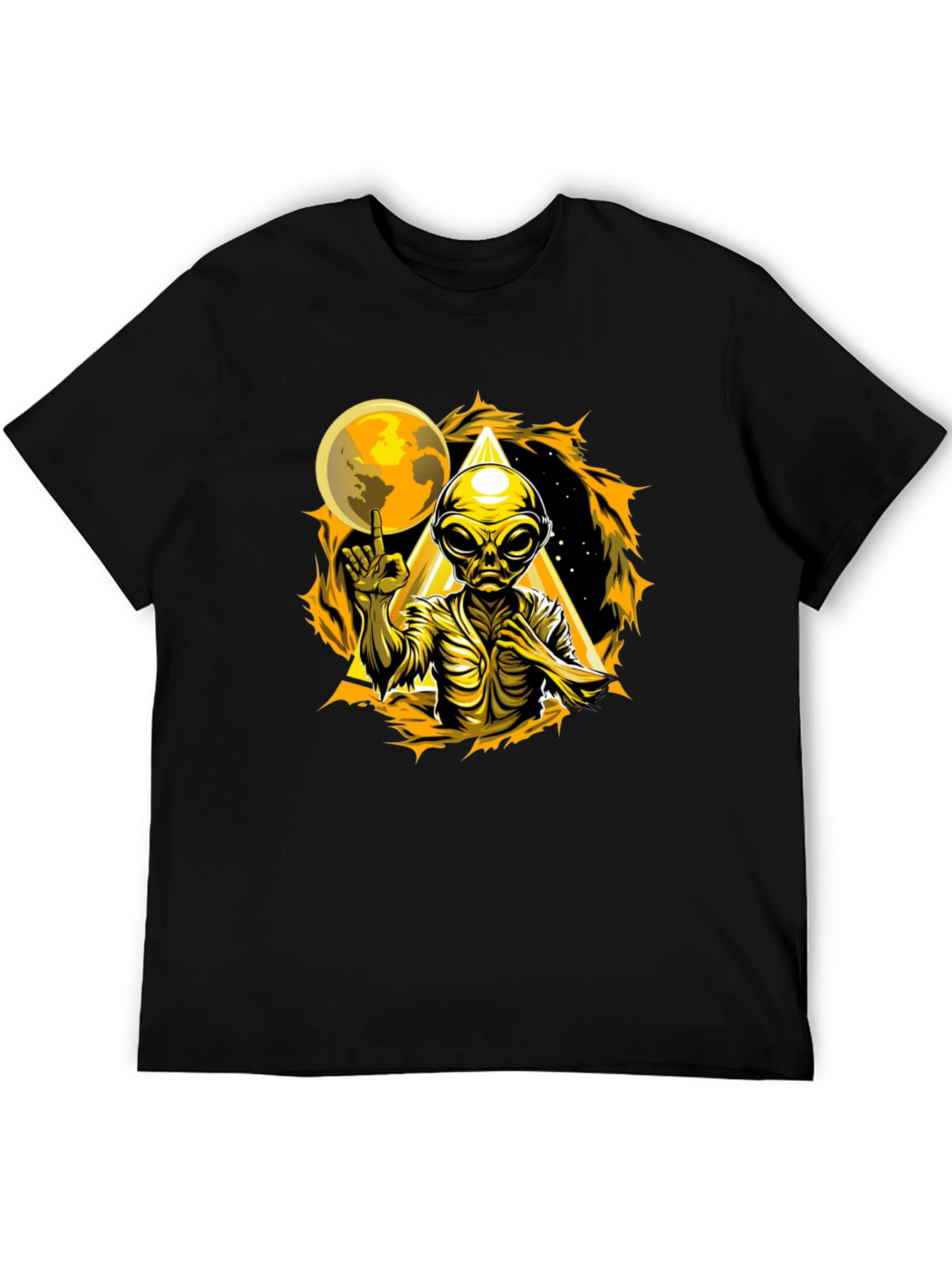 Alien Graphic T-Shirt - Black Cotton Tee