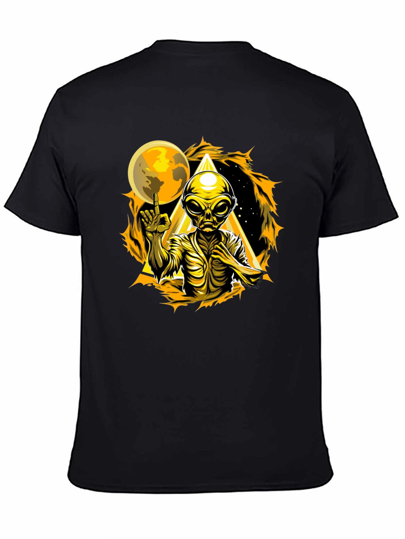 Alien Graphic T-Shirt - Black Cotton Tee