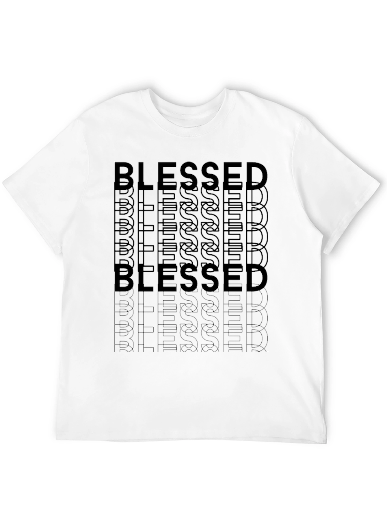 Blessed Graphic Print Crew Neck T-Shirt