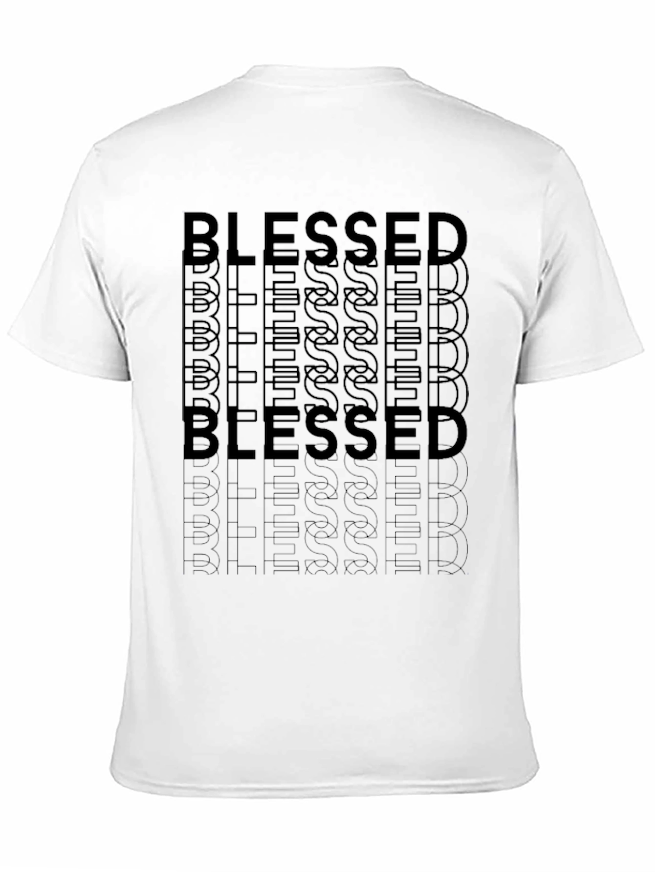 Blessed Graphic Print Crew Neck T-Shirt
