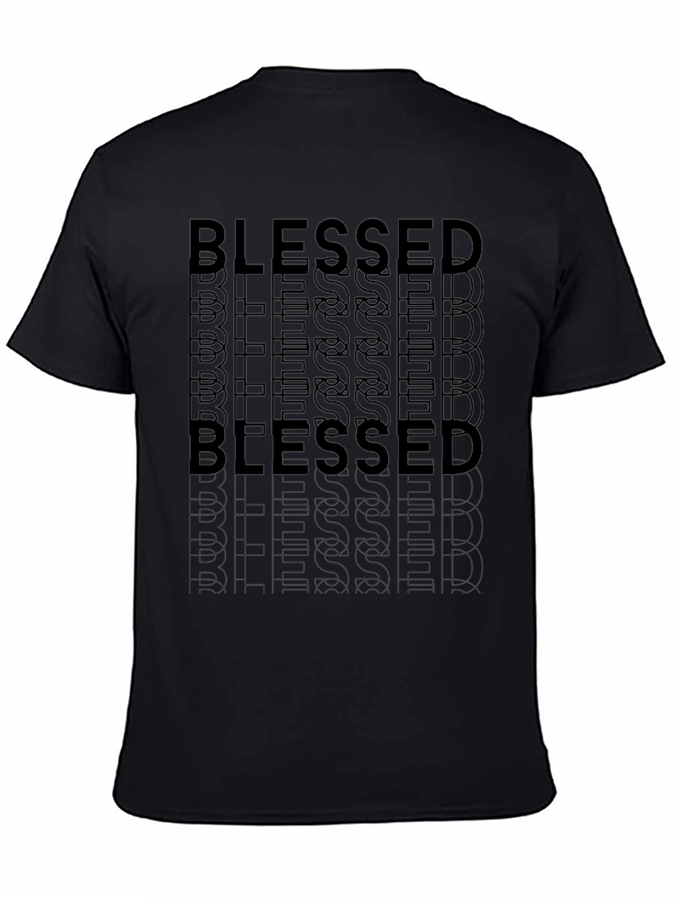 Blessed Graphic Print Crew Neck T-Shirt