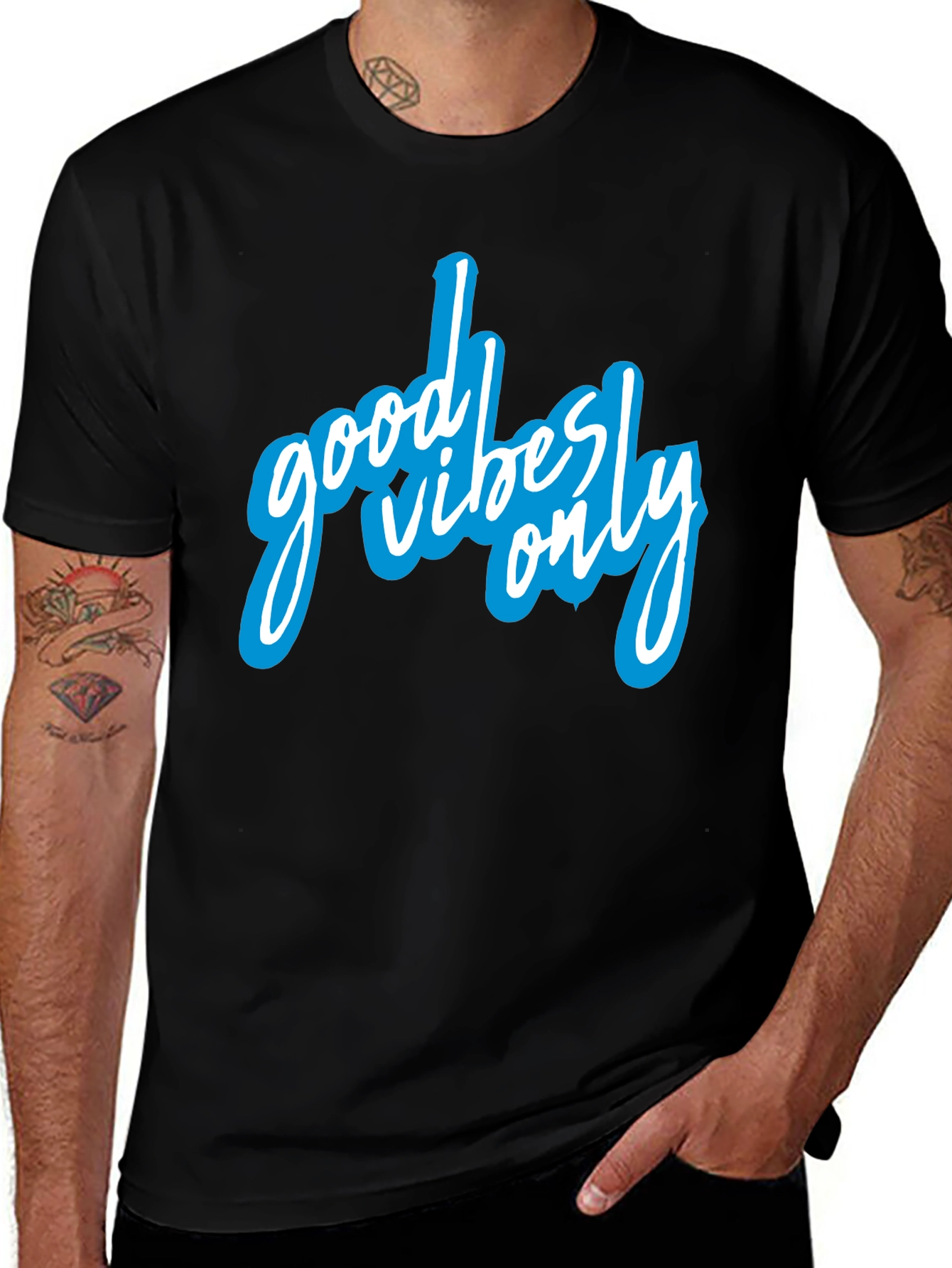 Good Vibes Only Black Graphic Tee