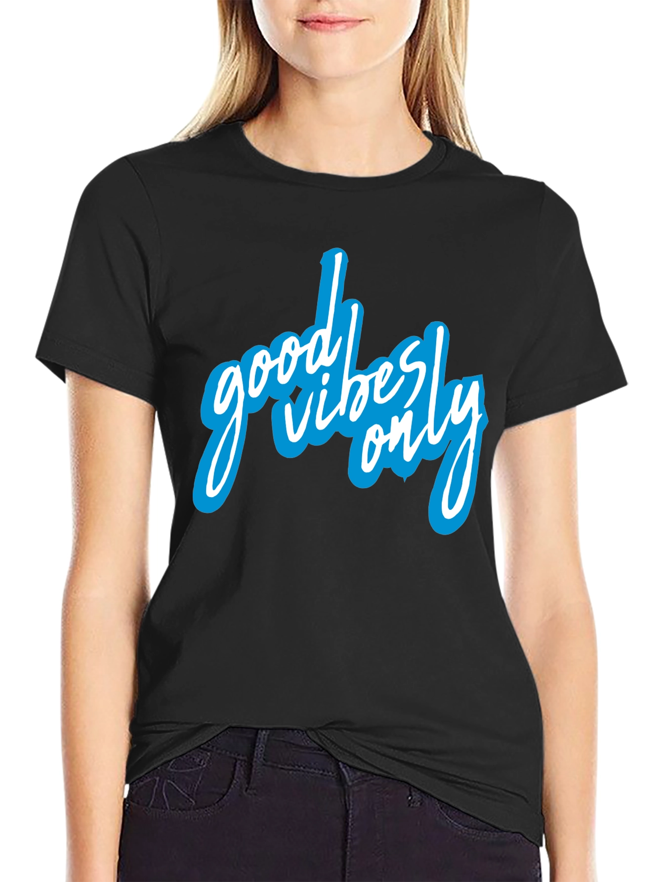 Good Vibes Only Black Graphic Tee