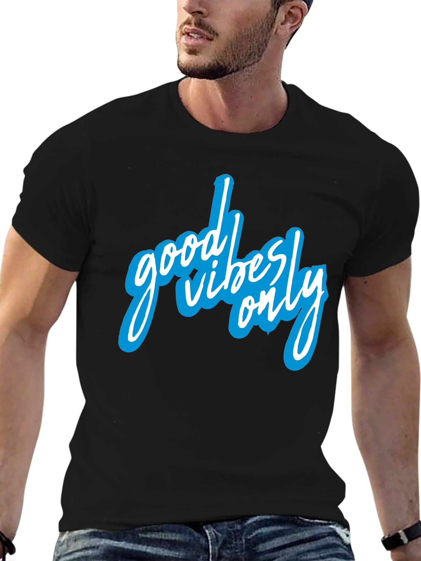 Good Vibes Only Black Graphic Tee