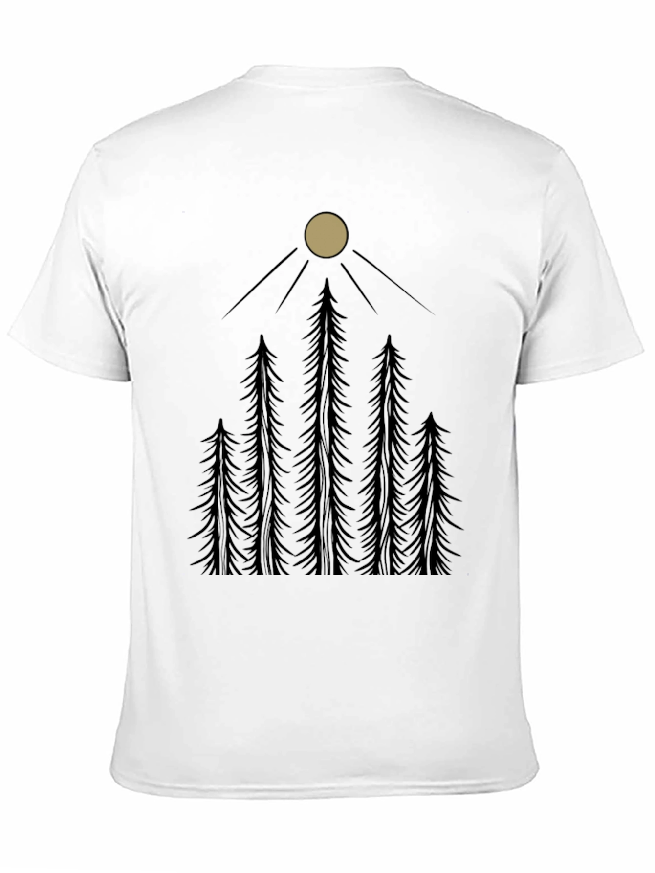 Forest Moon Graphic Tee - Black Cotton
