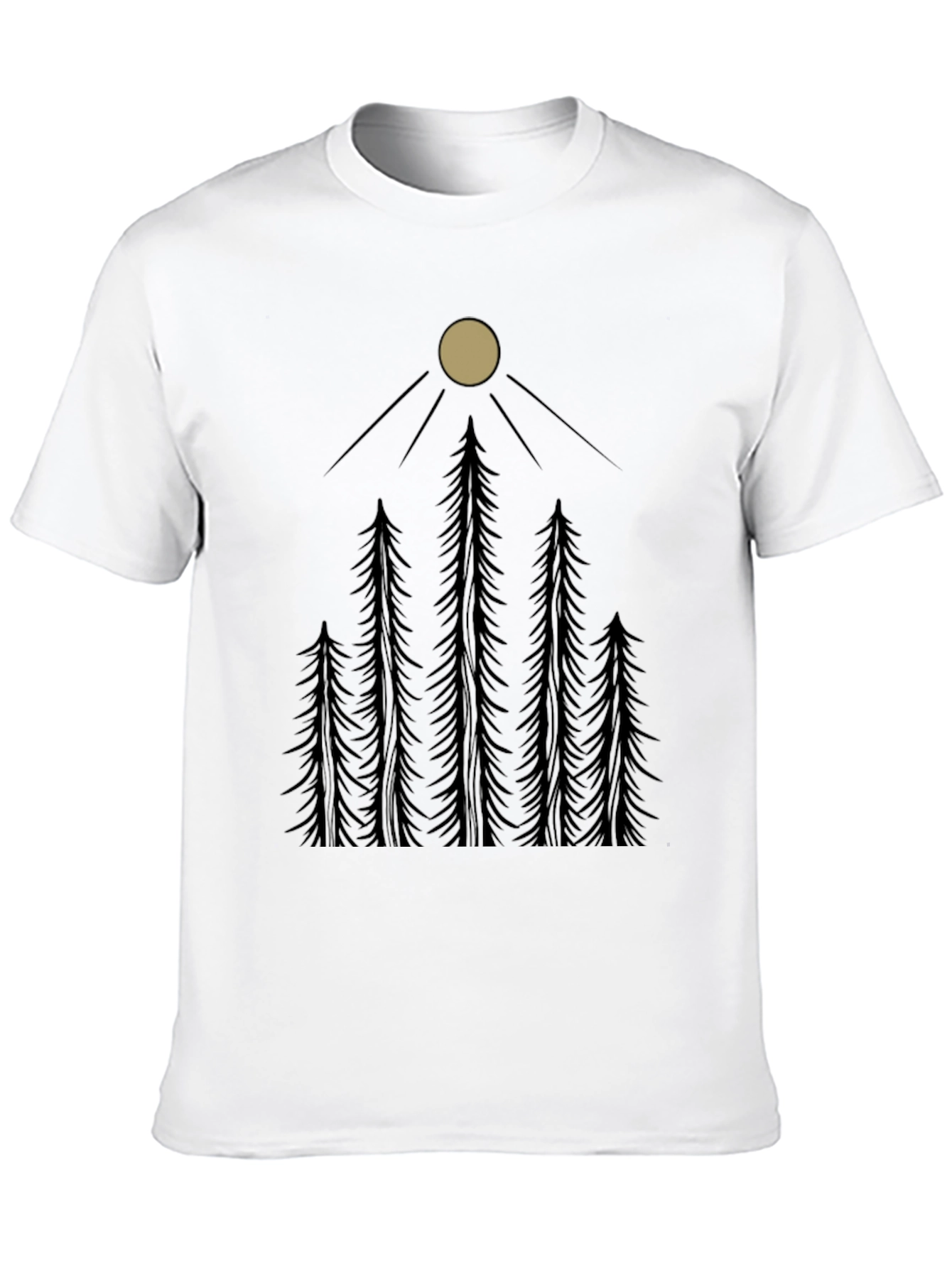 Forest Moon Graphic Tee - Black Cotton