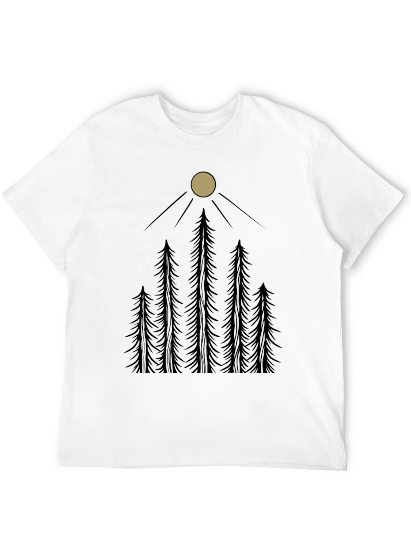 Forest Moon Graphic Tee - Black Cotton